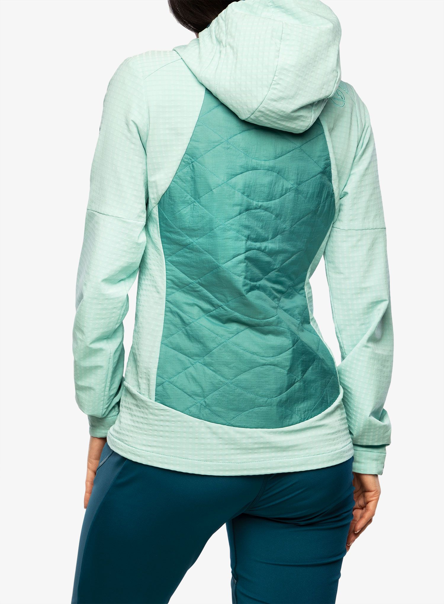 Ženska hibridna jakna La Sportiva Kap Hybrid Hoody - lagoon/iceberg