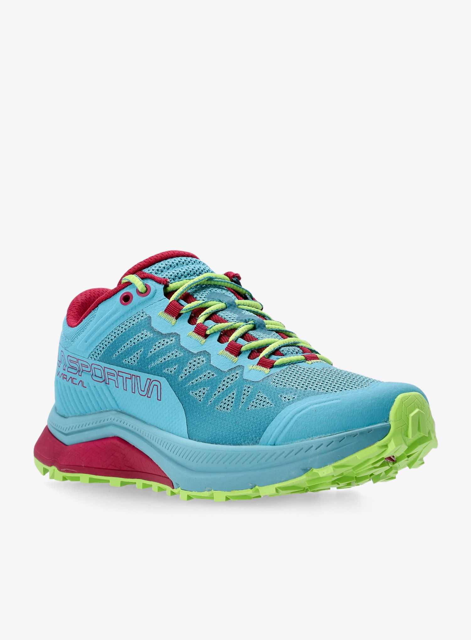 Ženski tekaški čevlji La Sportiva Karacal - topaz/red plum