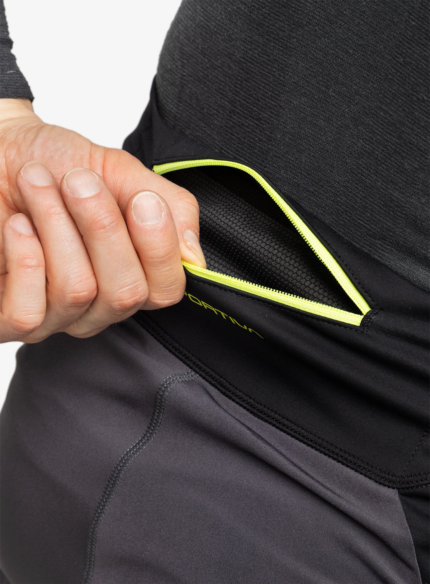 Hlače za turno smučanje La Sportiva Kyril Pant - black/lime punch