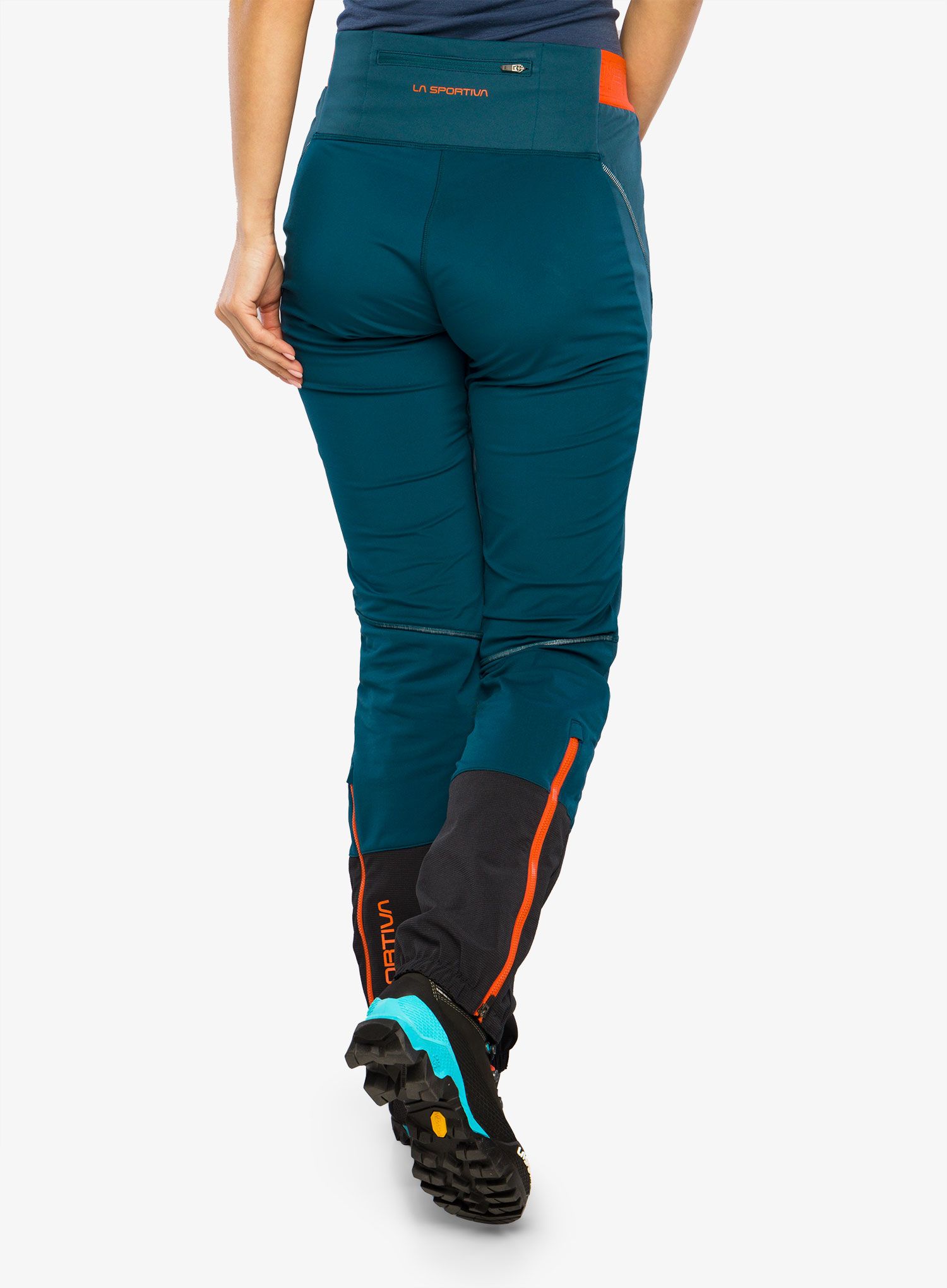 Ženske hlače za turno smučanje La Sportiva Kyril Pant - storm blue/cherry tomato