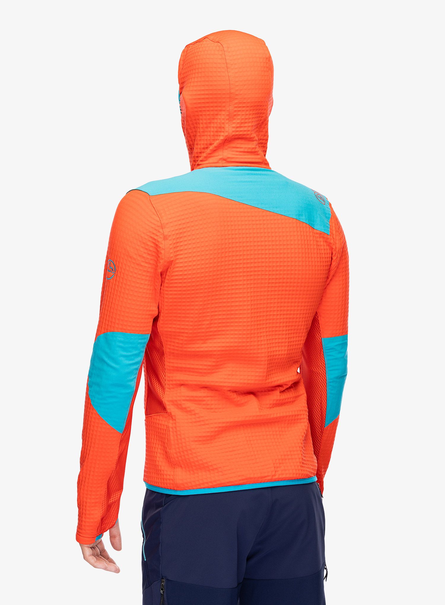 Jopica s kapuco La Sportiva Lucendro Thermal Hoody - cherry tomato/tropic blue