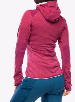 Ženska jopa s kapuco La Sportiva Lucendro Thermal Hoody - red plum