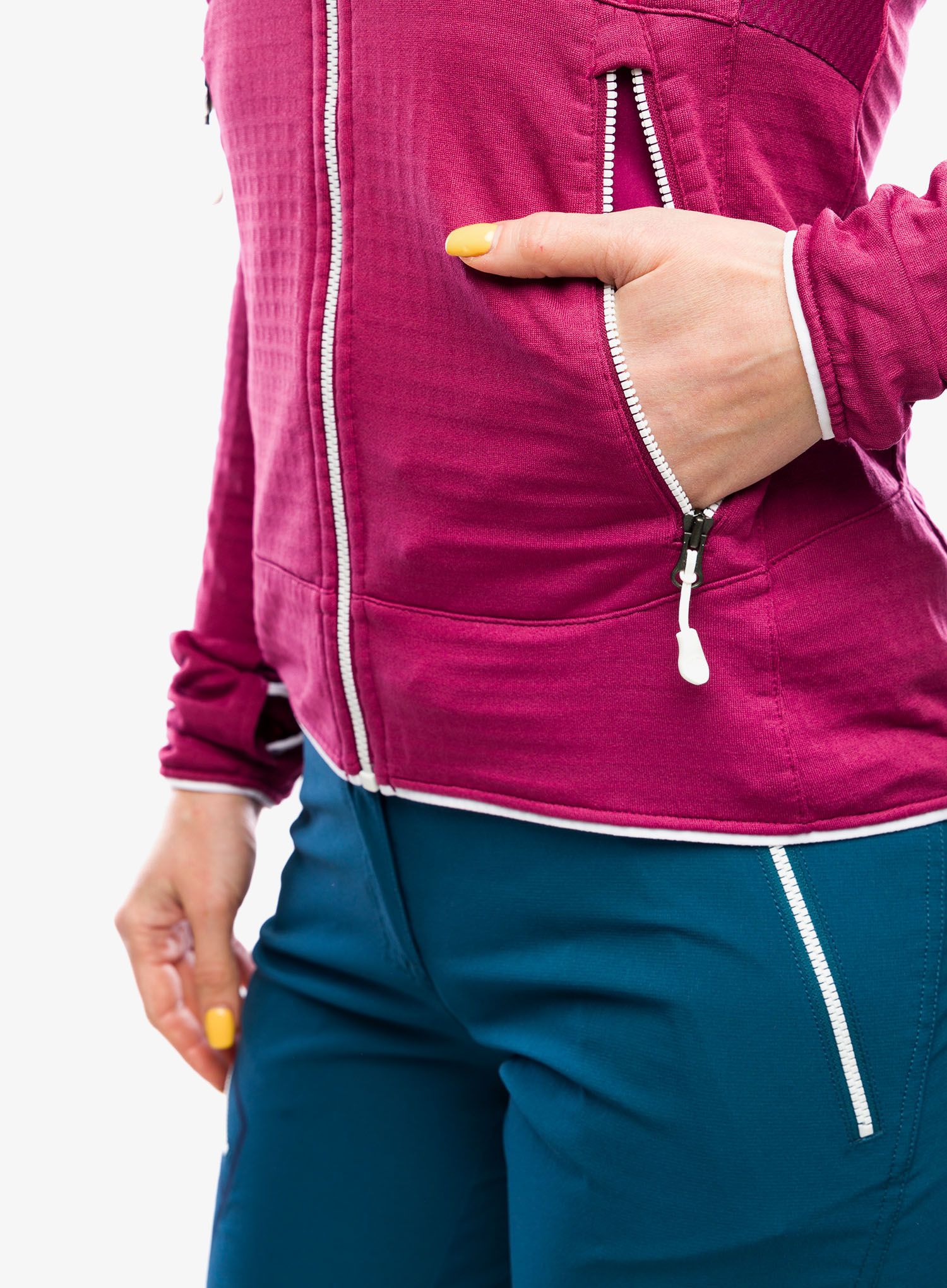 Ženska jopa s kapuco La Sportiva Lucendro Thermal Hoody - red plum
