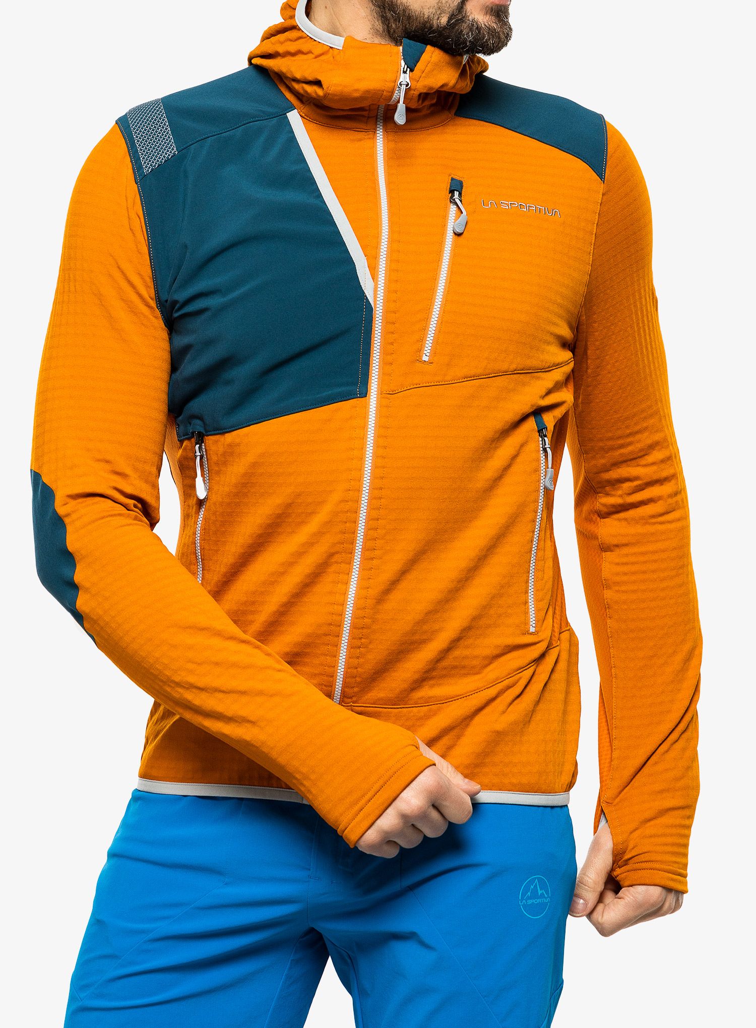 Moška jopica La Sportiva Lucendro Thermal Hoody  - hawaiian sun/storm blue