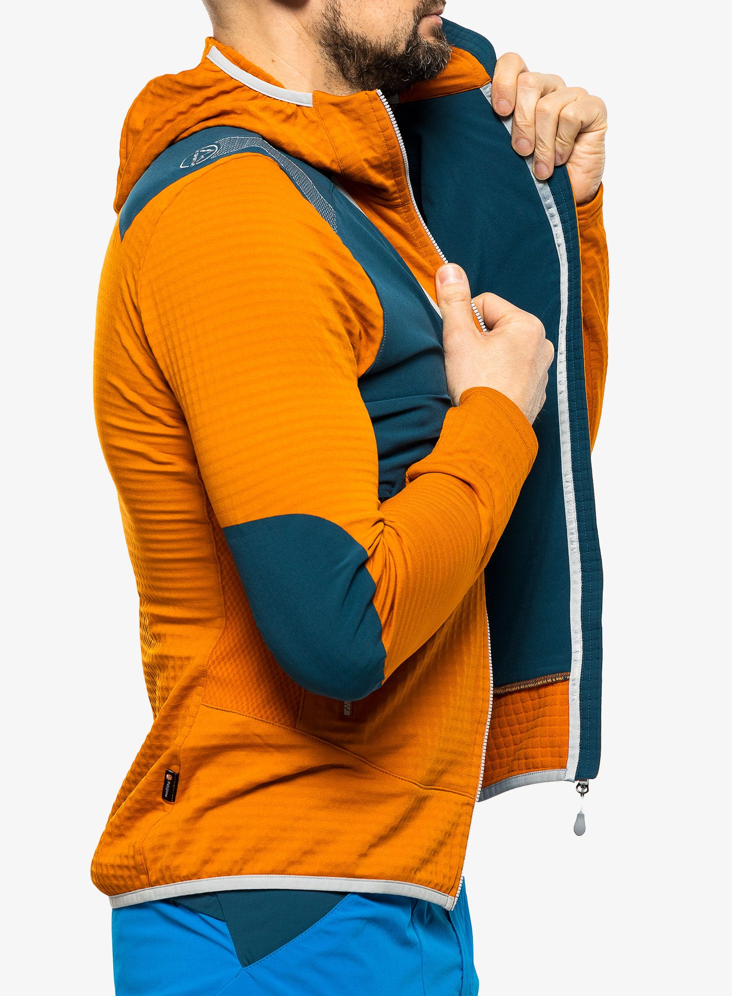 Moška jopica La Sportiva Lucendro Thermal Hoody  - hawaiian sun/storm blue
