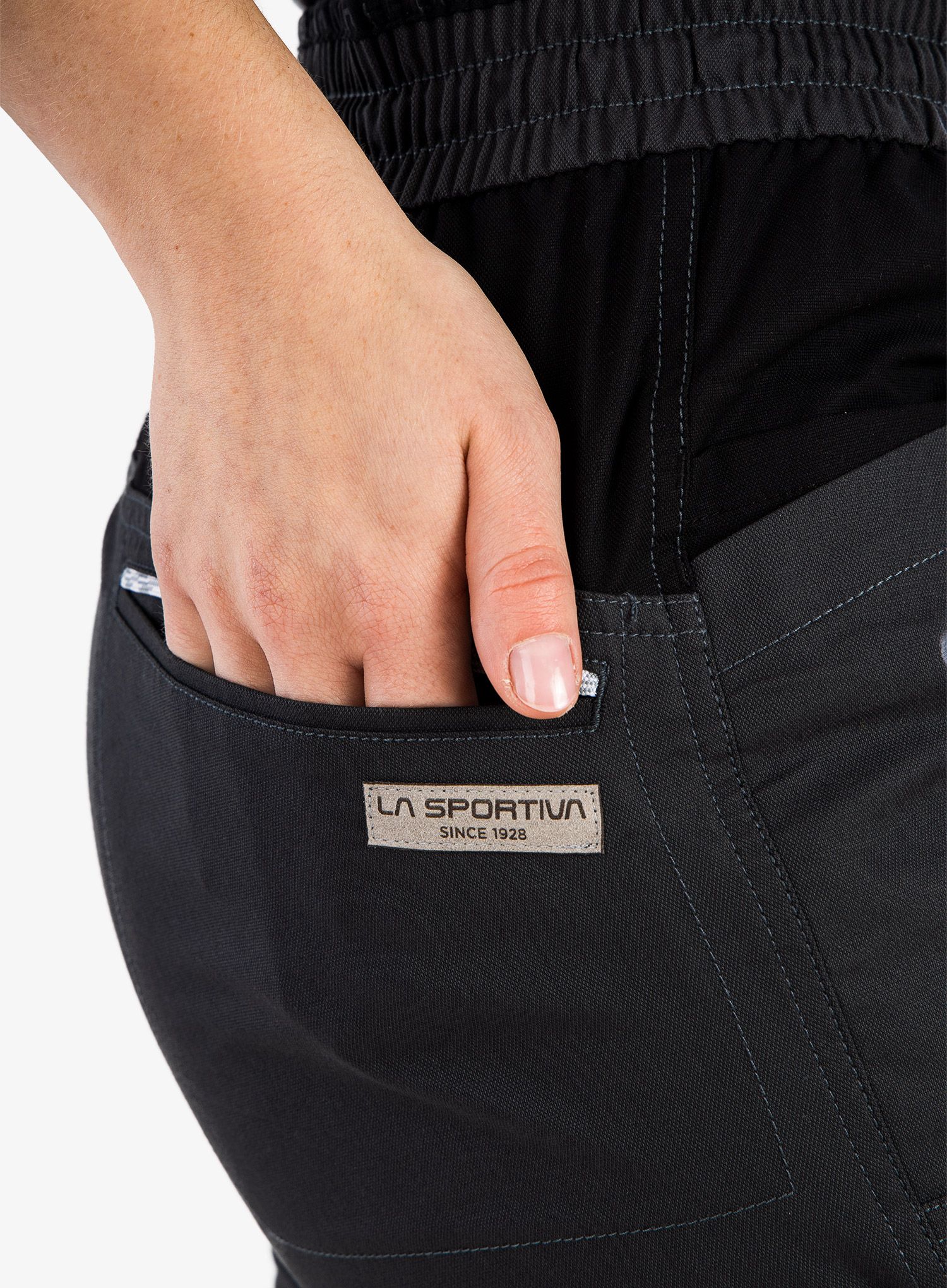 Ženske plezalne hlače La Sportiva Mandala Pant - carbon/black