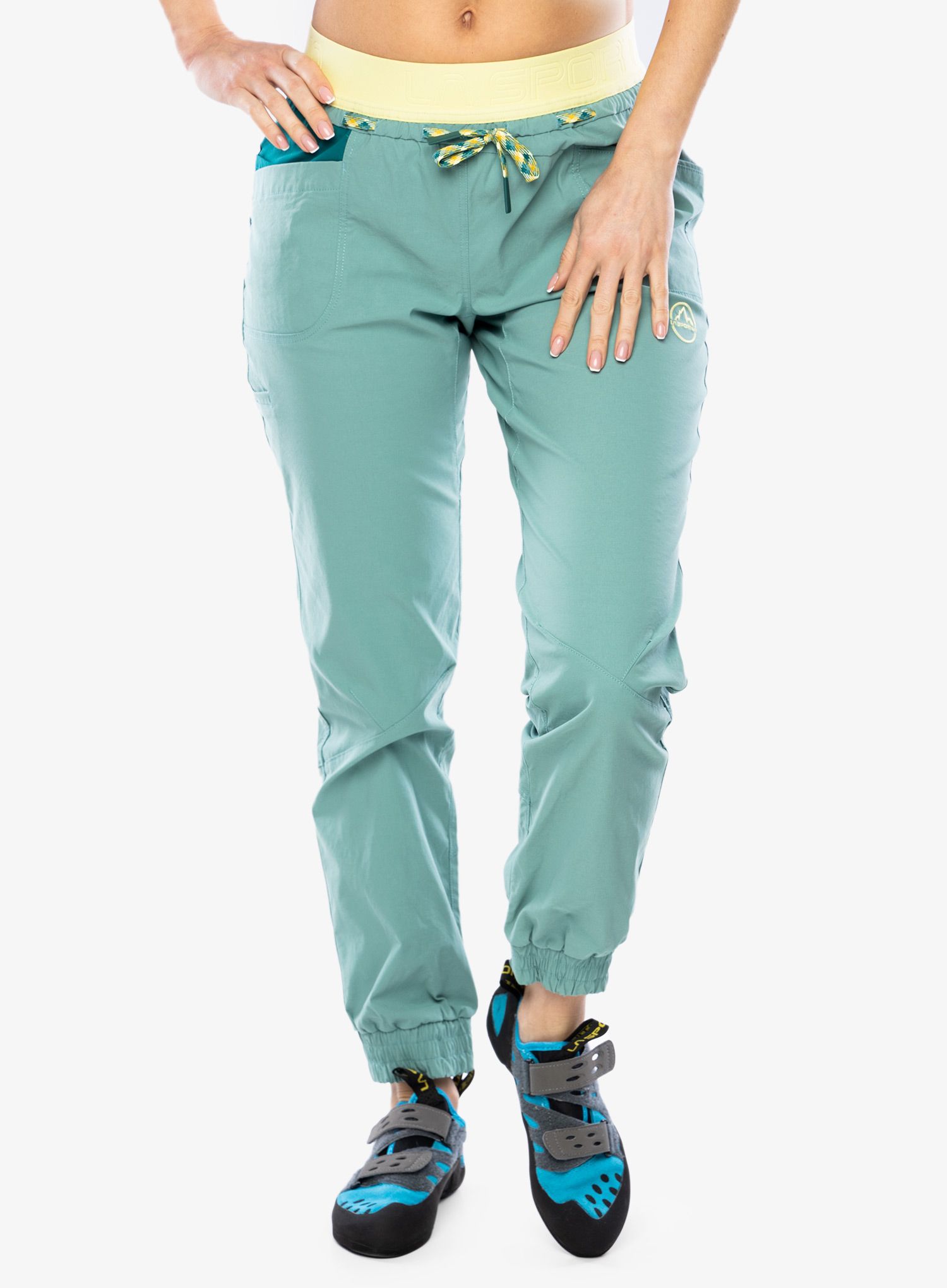 Ženske plezalne hlače La Sportiva Mantra Pant - juniper/everglade