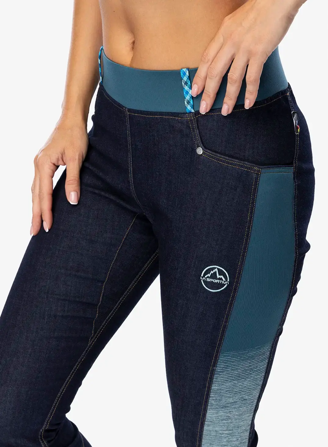 Ženske plezalne hlače La Sportiva Mescalita Pant - jeans/storm blue