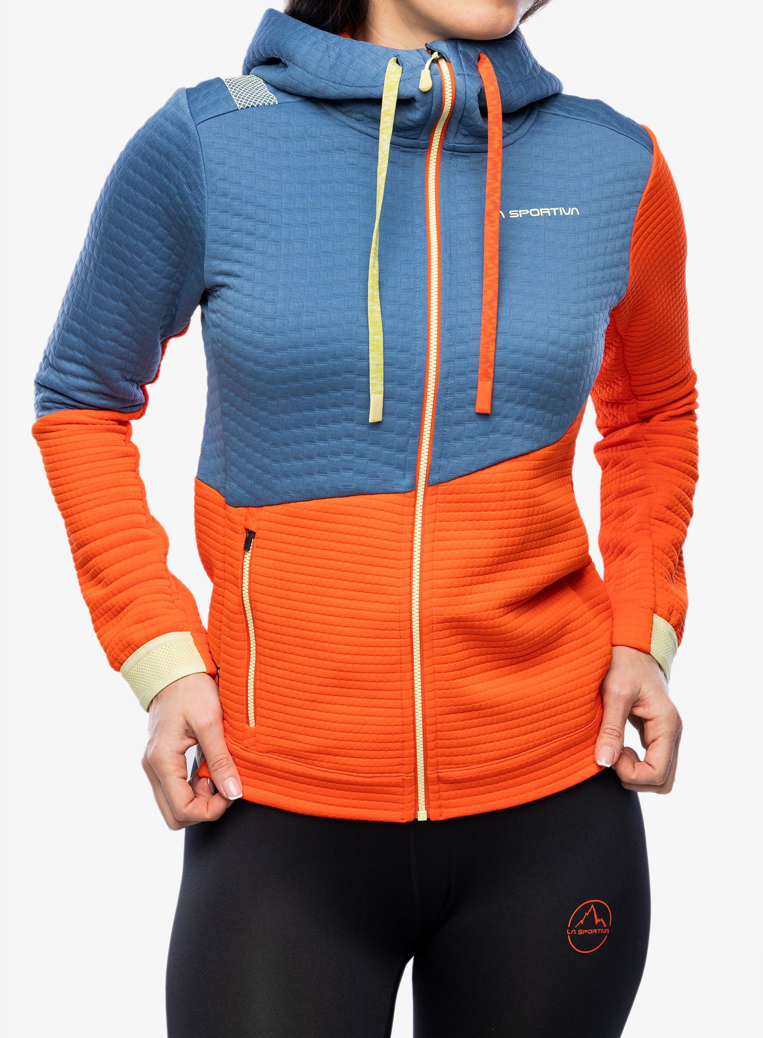 Ženska jopa s kapuco La Sportiva Method Hoody - cherry tomato/moonlight