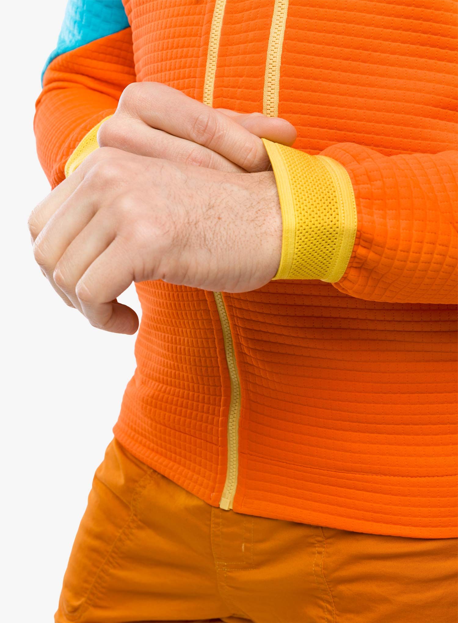 Jopica s kapuco La Sportiva Method Hoody - cherry tomato/tropic blue