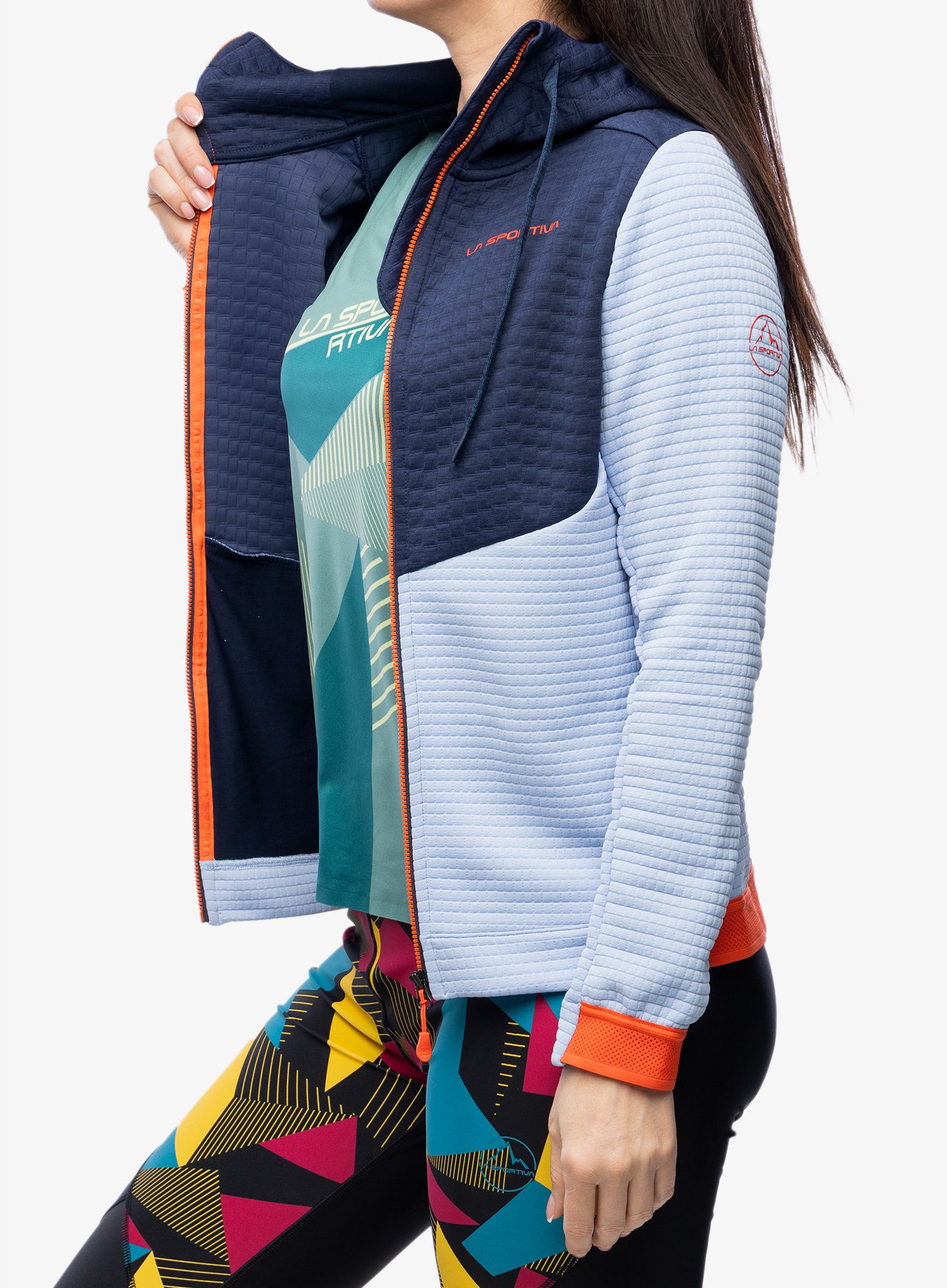 Ženska jopa s kapuco La Sportiva Method Hoody - stone-blue/deep sea