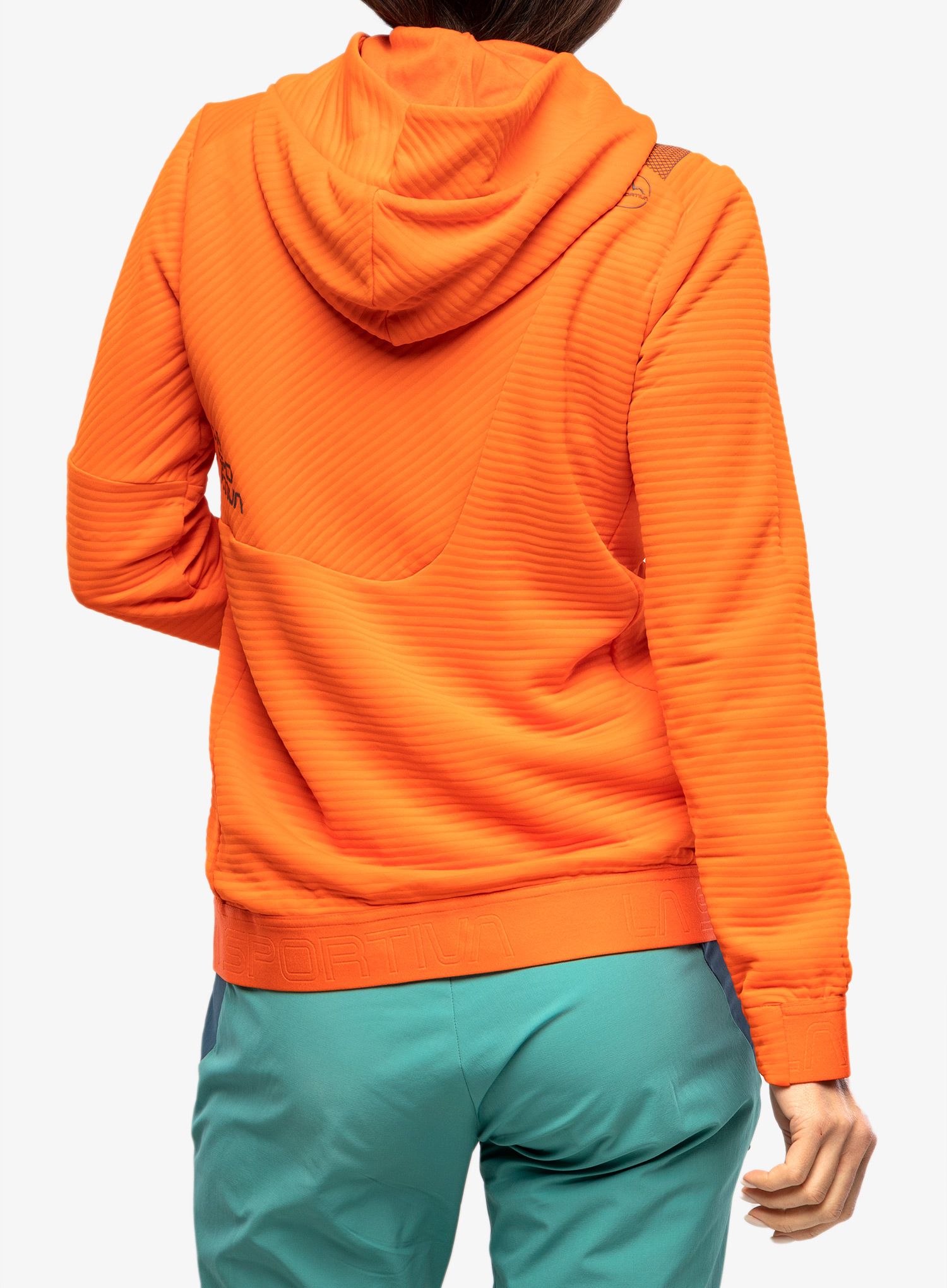 Ženska jopa s kapuco La Sportiva Mood Hoody W - carbon/cherry tomato