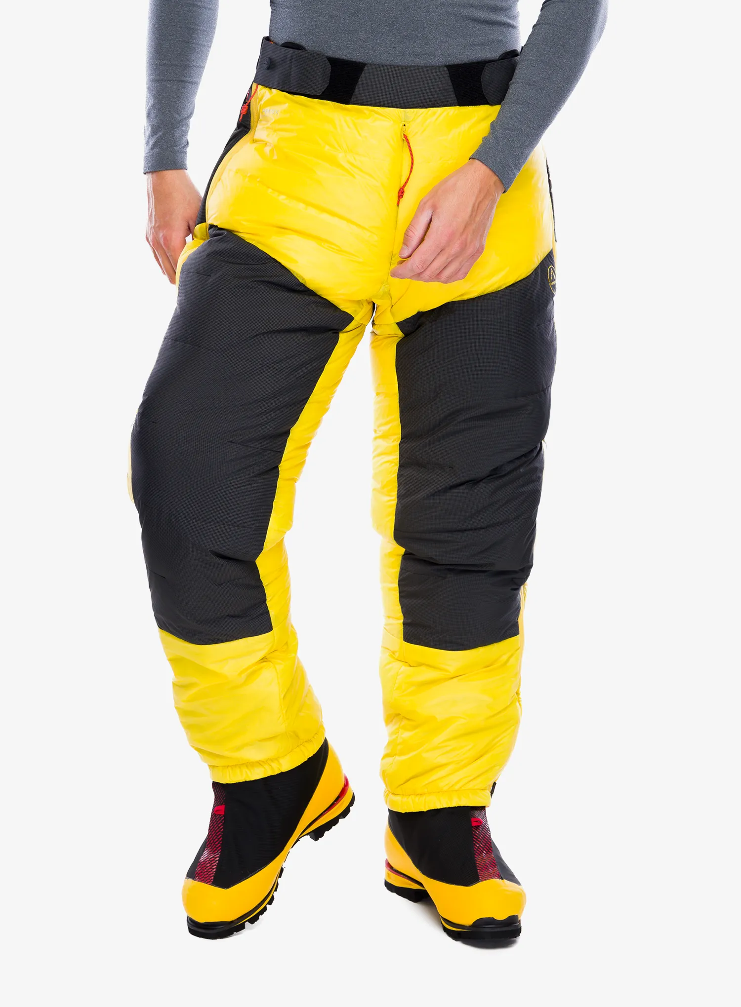 Puhaste hlače La Sportiva Olympus Tech Down Pant - yellow/black