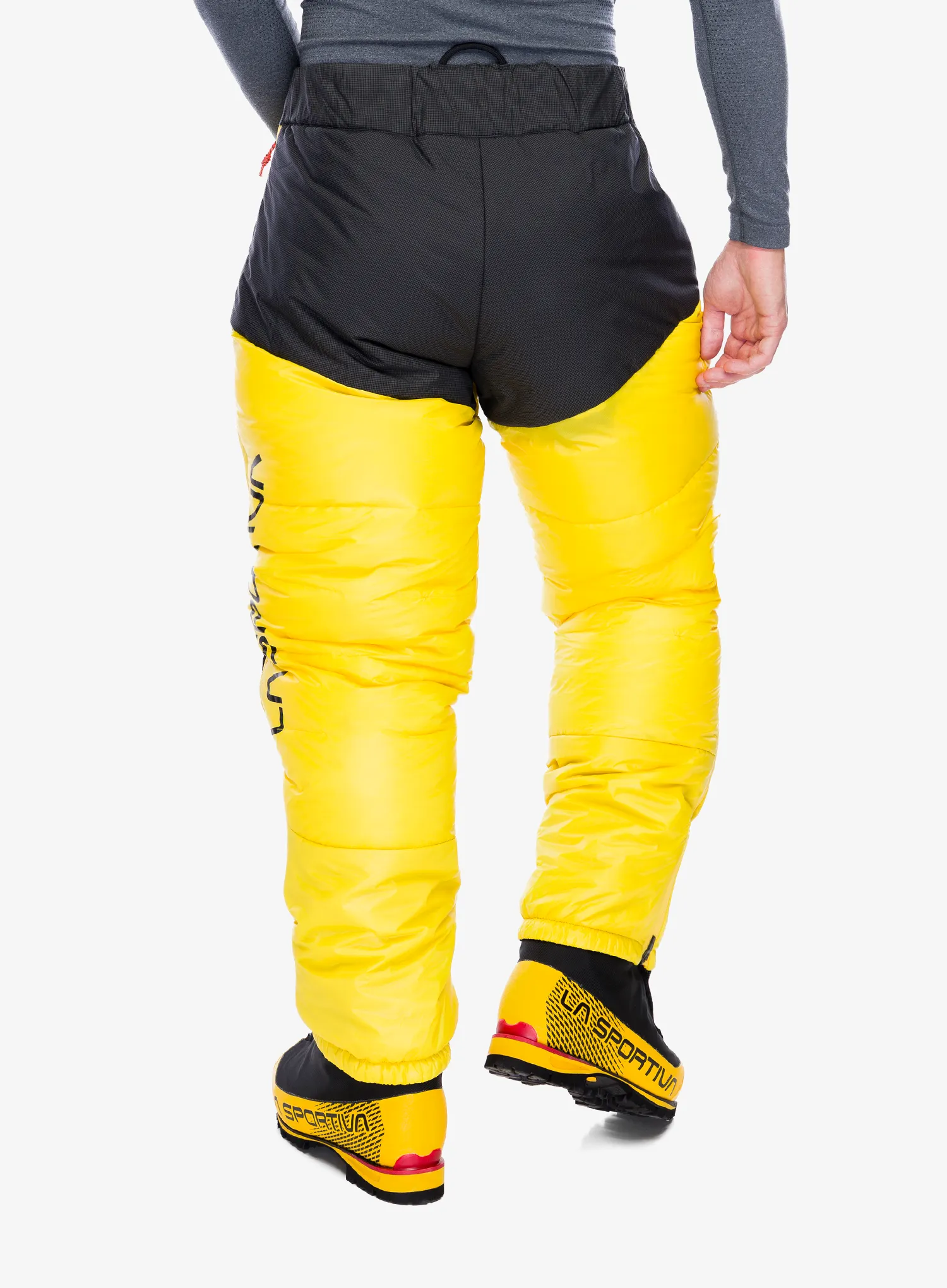 Puhaste hlače La Sportiva Olympus Tech Down Pant - yellow/black