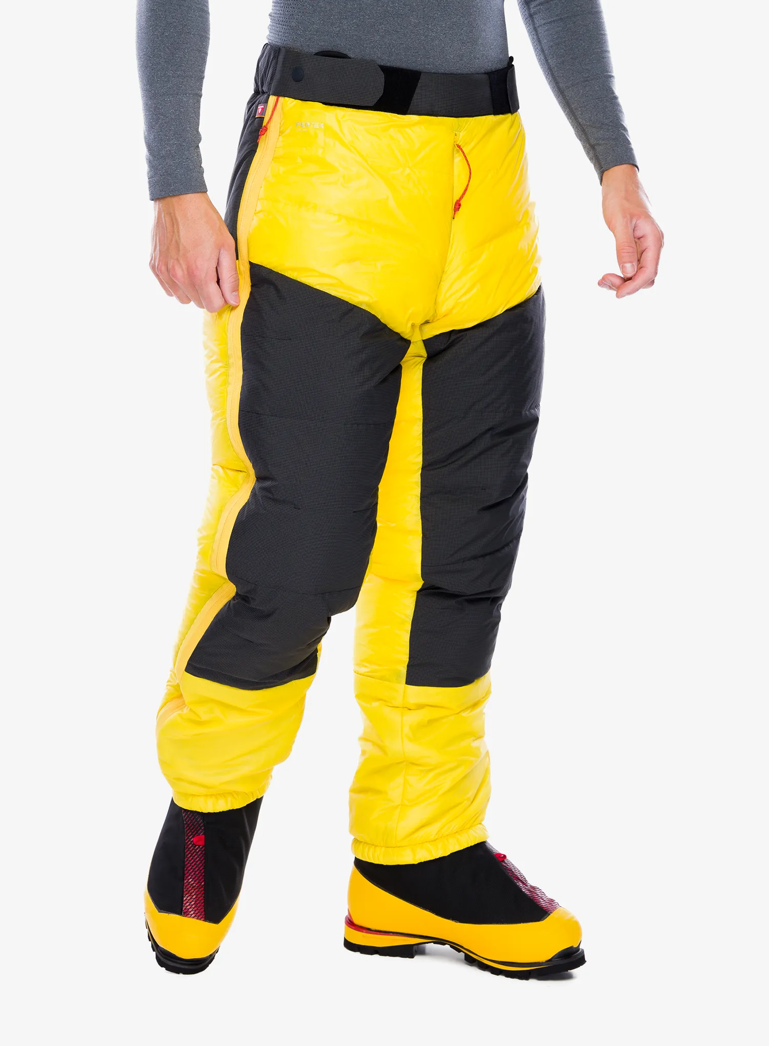 Puhaste hlače La Sportiva Olympus Tech Down Pant - yellow/black