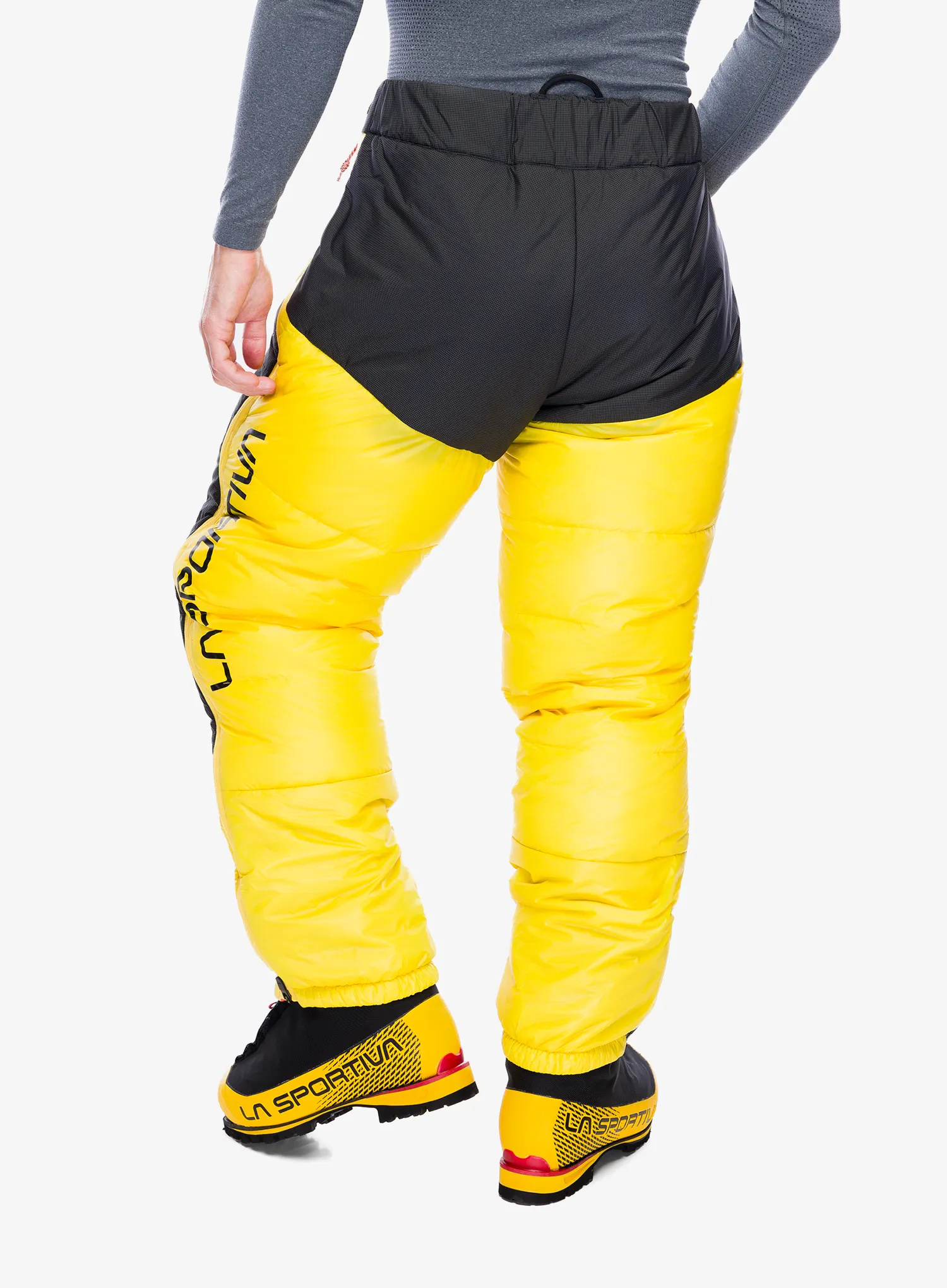 Puhaste hlače La Sportiva Olympus Tech Down Pant - yellow/black