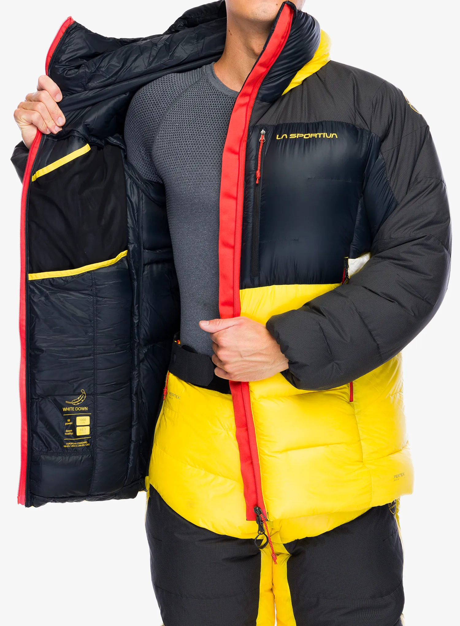 Puhovka La Sportiva Olympus Tech Down Parka - black/yellow