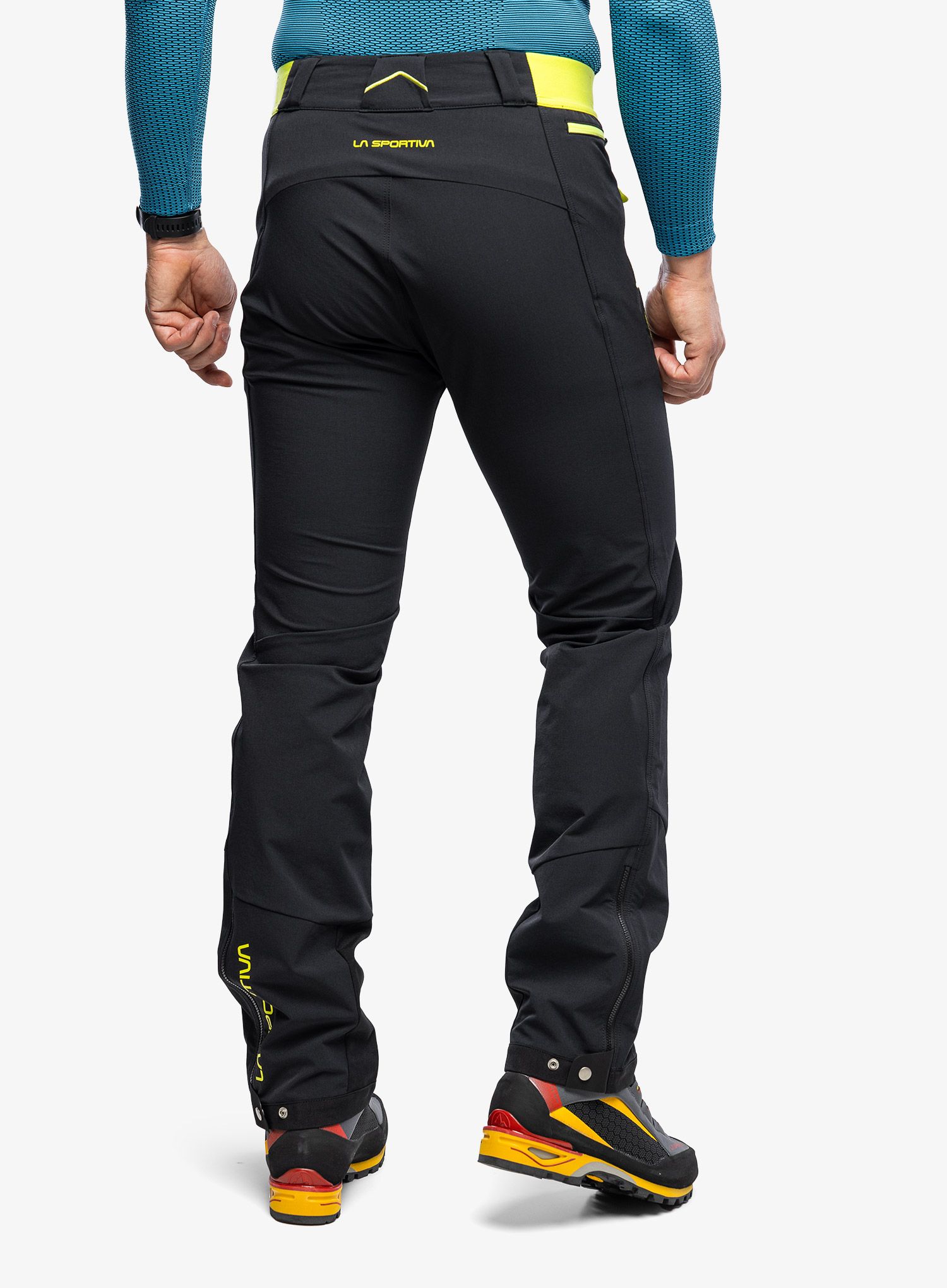 Hlače za turno smučanje La Sportiva Orizion Pant - black/lime punch