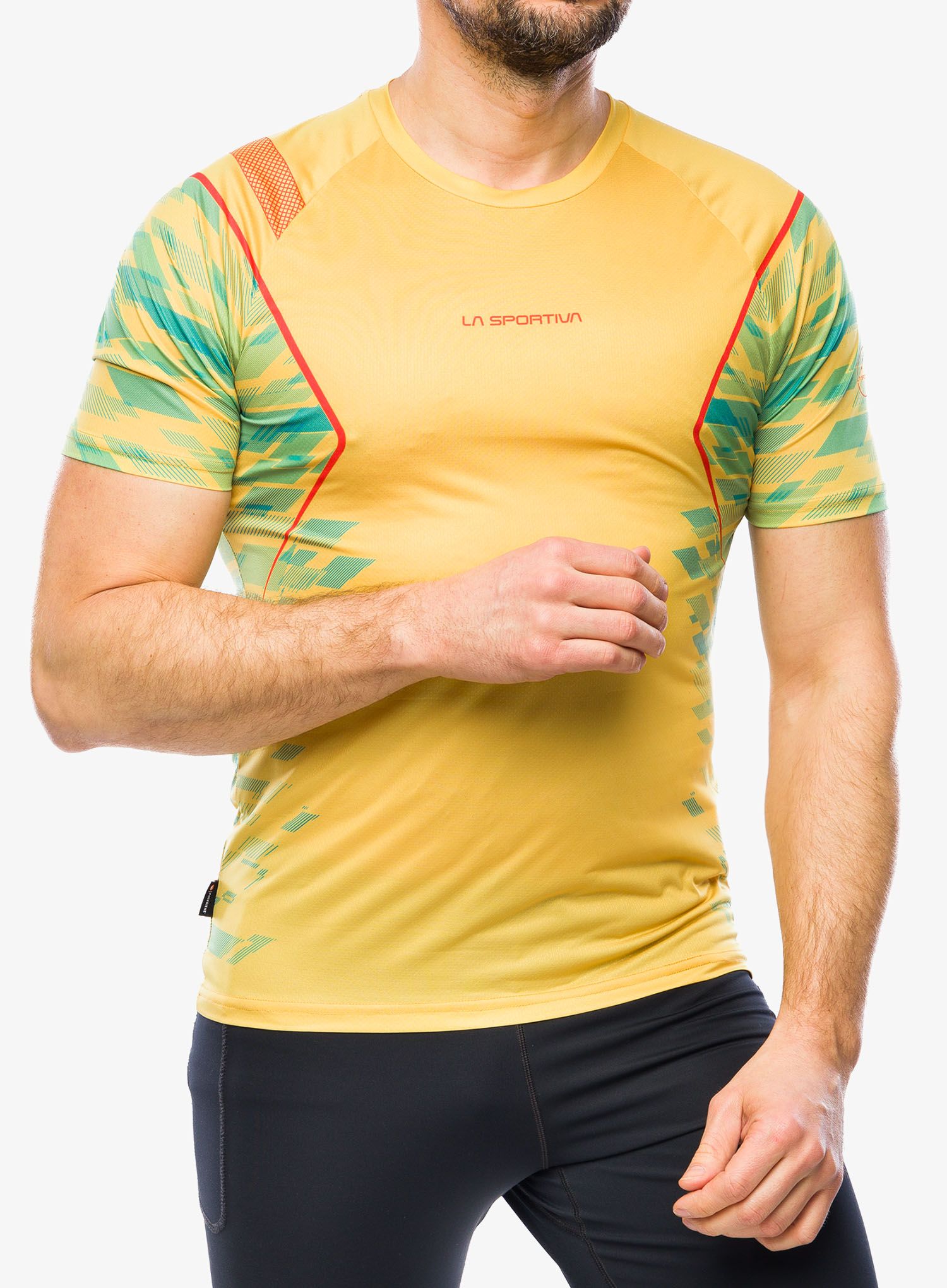 Majica za tek La Sportiva Pacer T-Shirt - bamboo/tropic blue