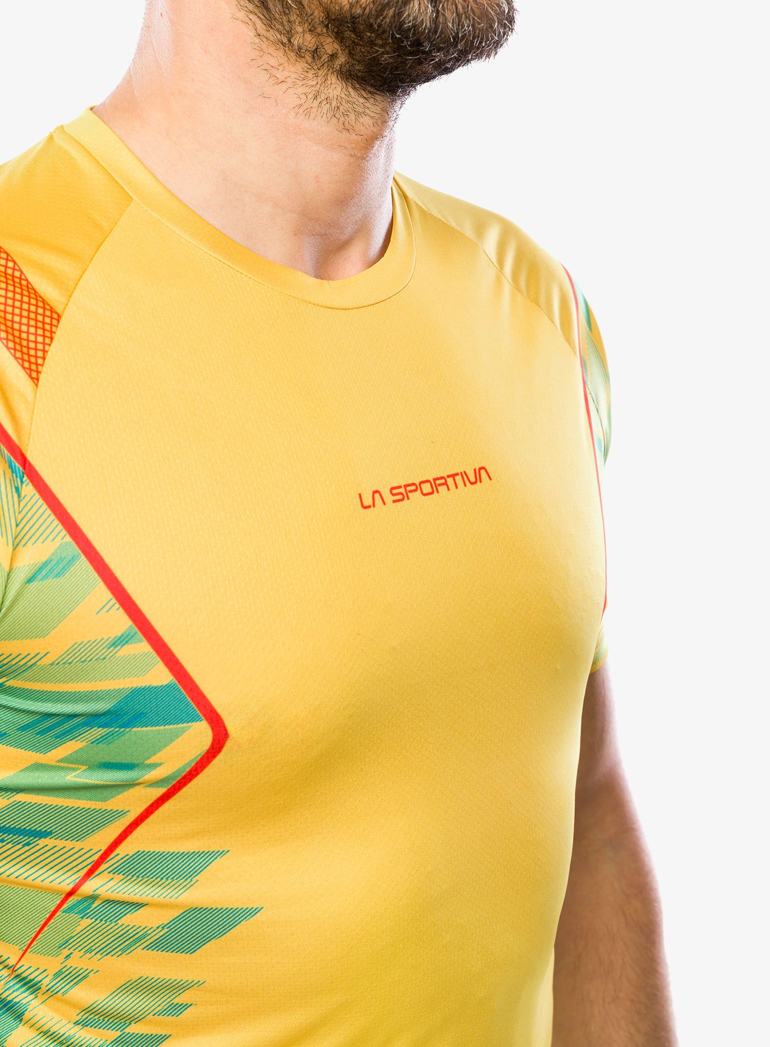 Majica za tek La Sportiva Pacer T-Shirt - bamboo/tropic blue