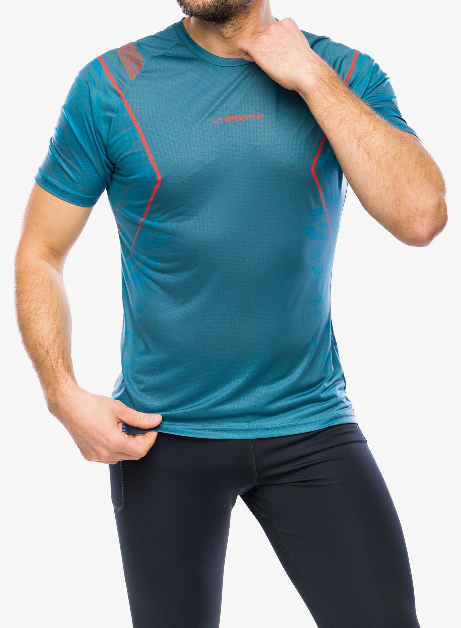 Majica za tek La Sportiva Pacer T-Shirt - hurricane/tropic blue