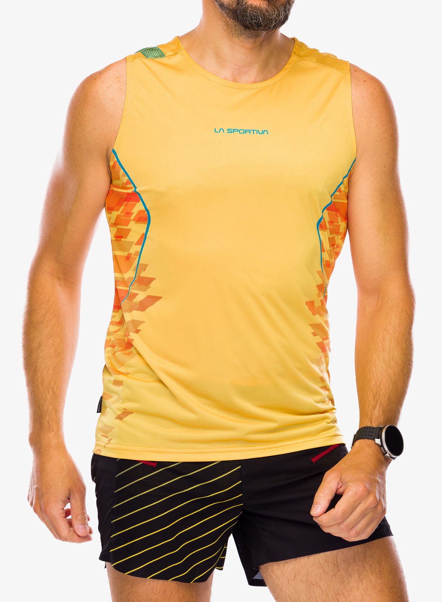 Majica za tek La Sportiva Pacer Tank - bamboo/cherry tomato