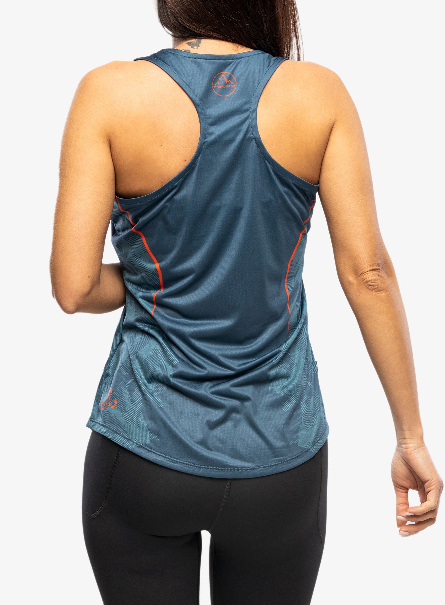 Ženski top La Sportiva Pacer Tank - storm blue/lagoon