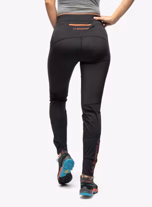 Ženske tekaške pajkice La Sportiva Primal Pant - black/cherry tomato