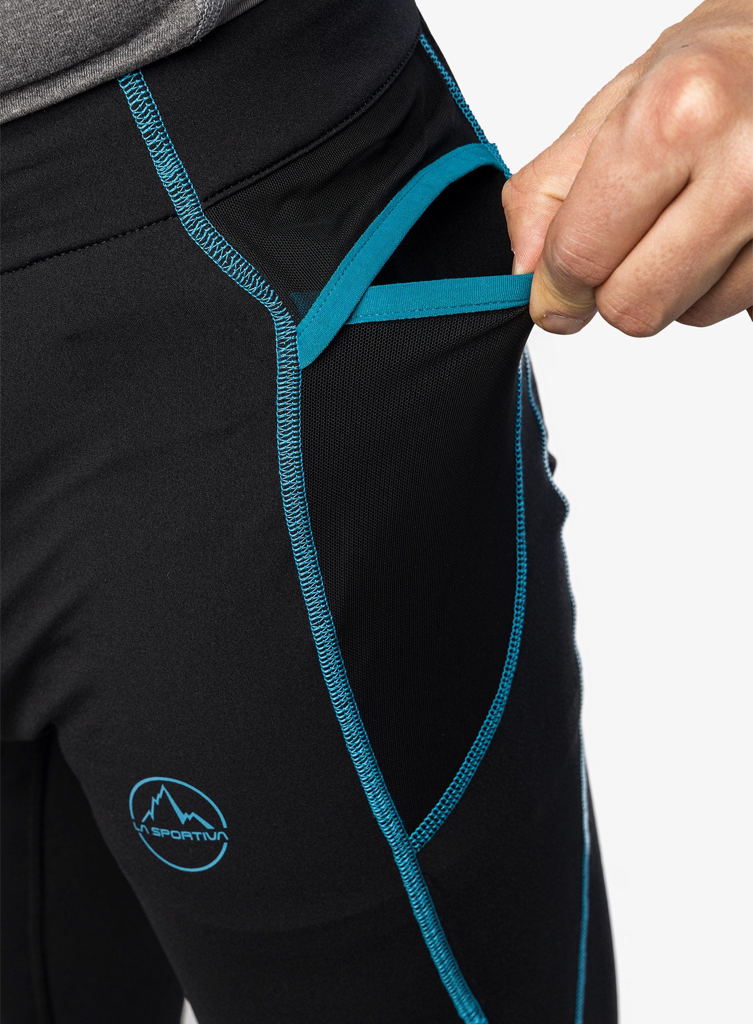 Tekaške hlače La Sportiva Primal Pant - black/crystal