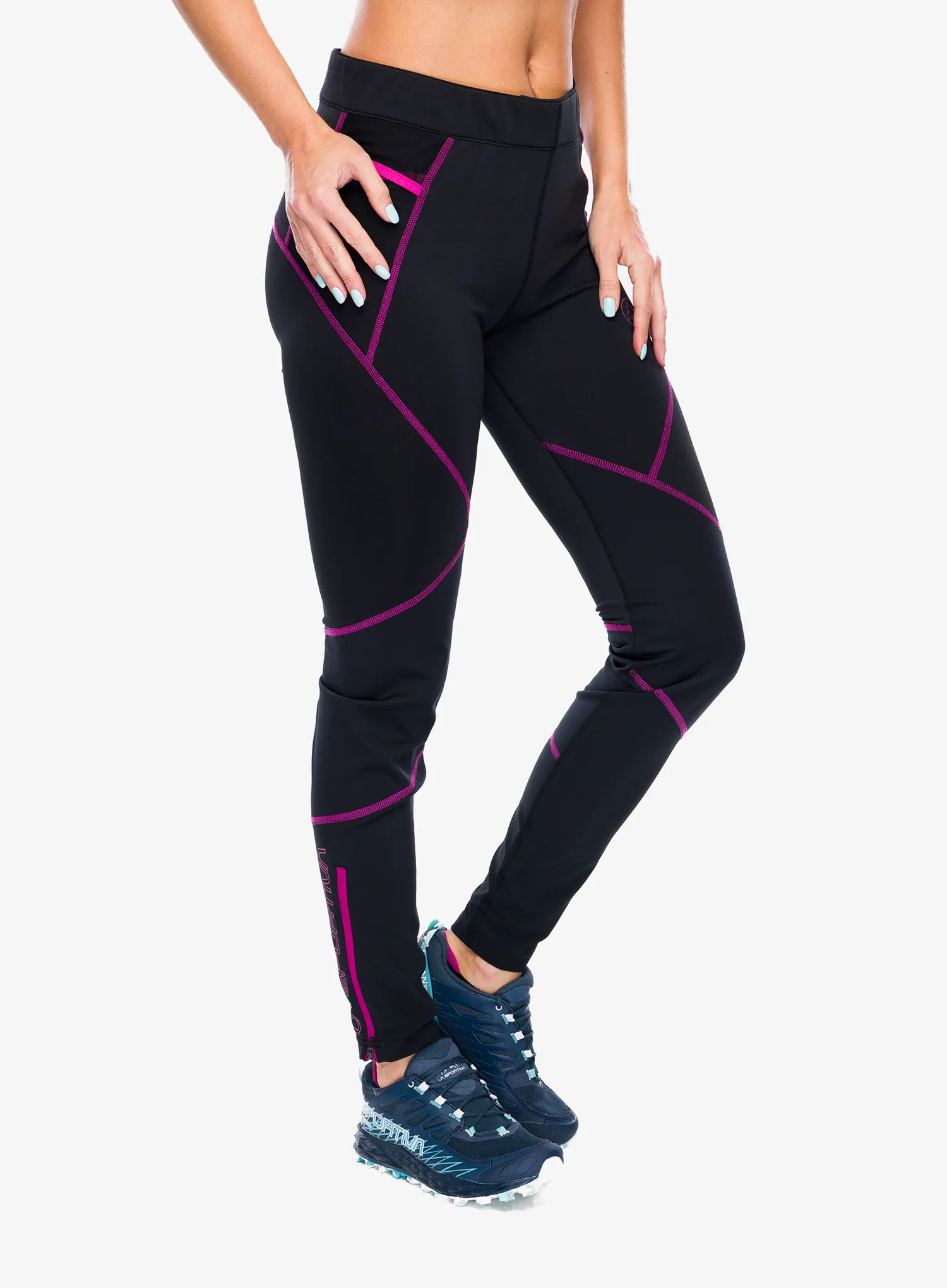 Ženske tekaške pajkice La Sportiva Primal Pant - black/springtime