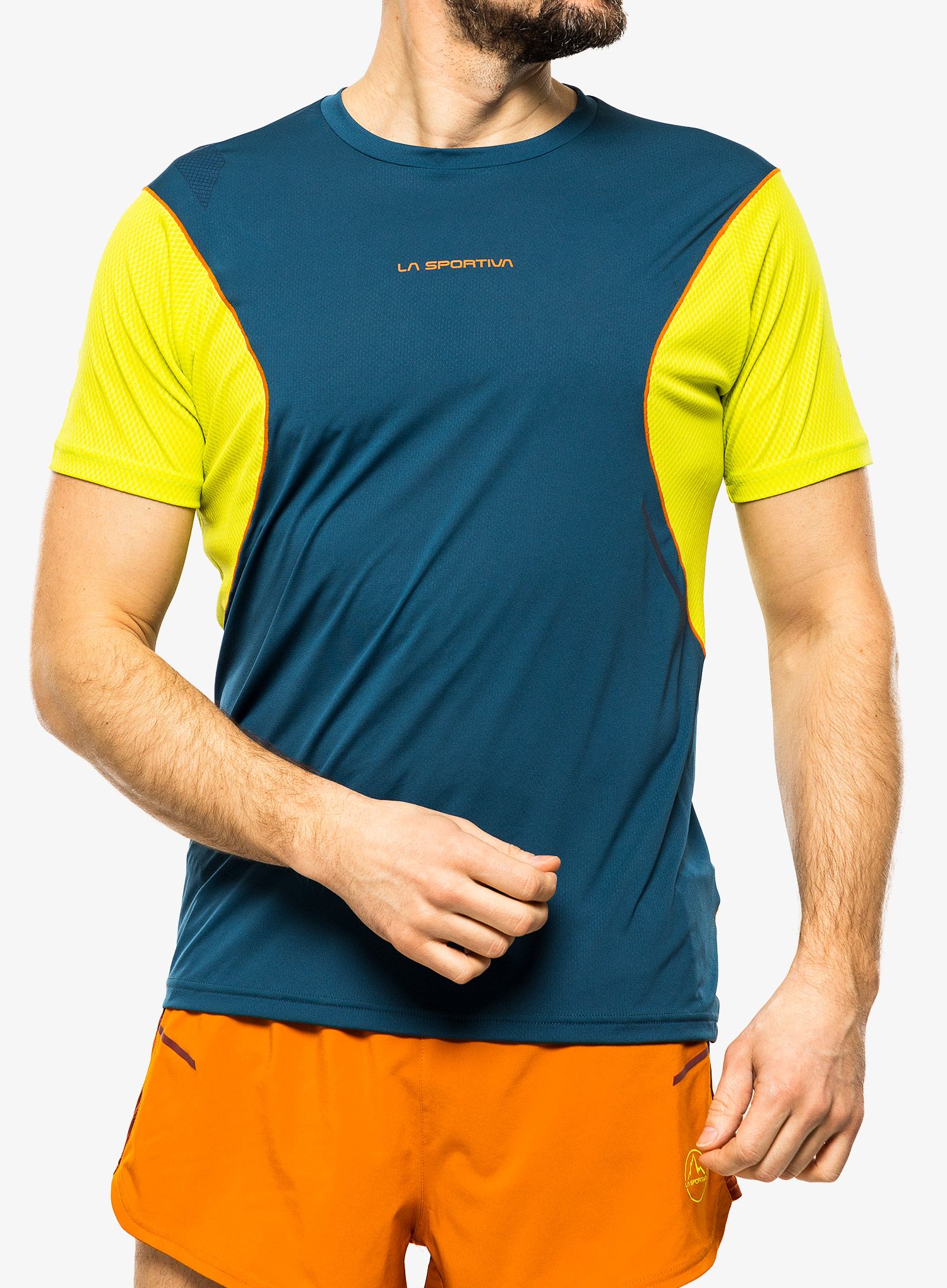 Tekaška majica La Sportiva Resolute T-Shirt - storm blue/lime punch
