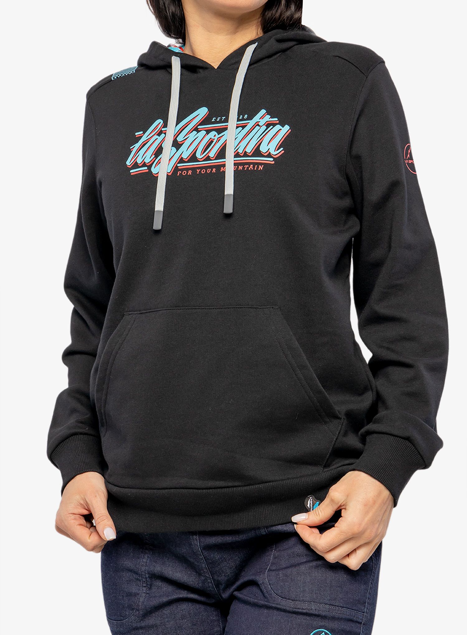 Ženska jopa s kapuco La Sportiva Retro Hoody - black