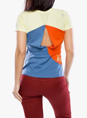 Ženska bombažna majica La Sportiva Roof T-Shirt - moonlight/zest