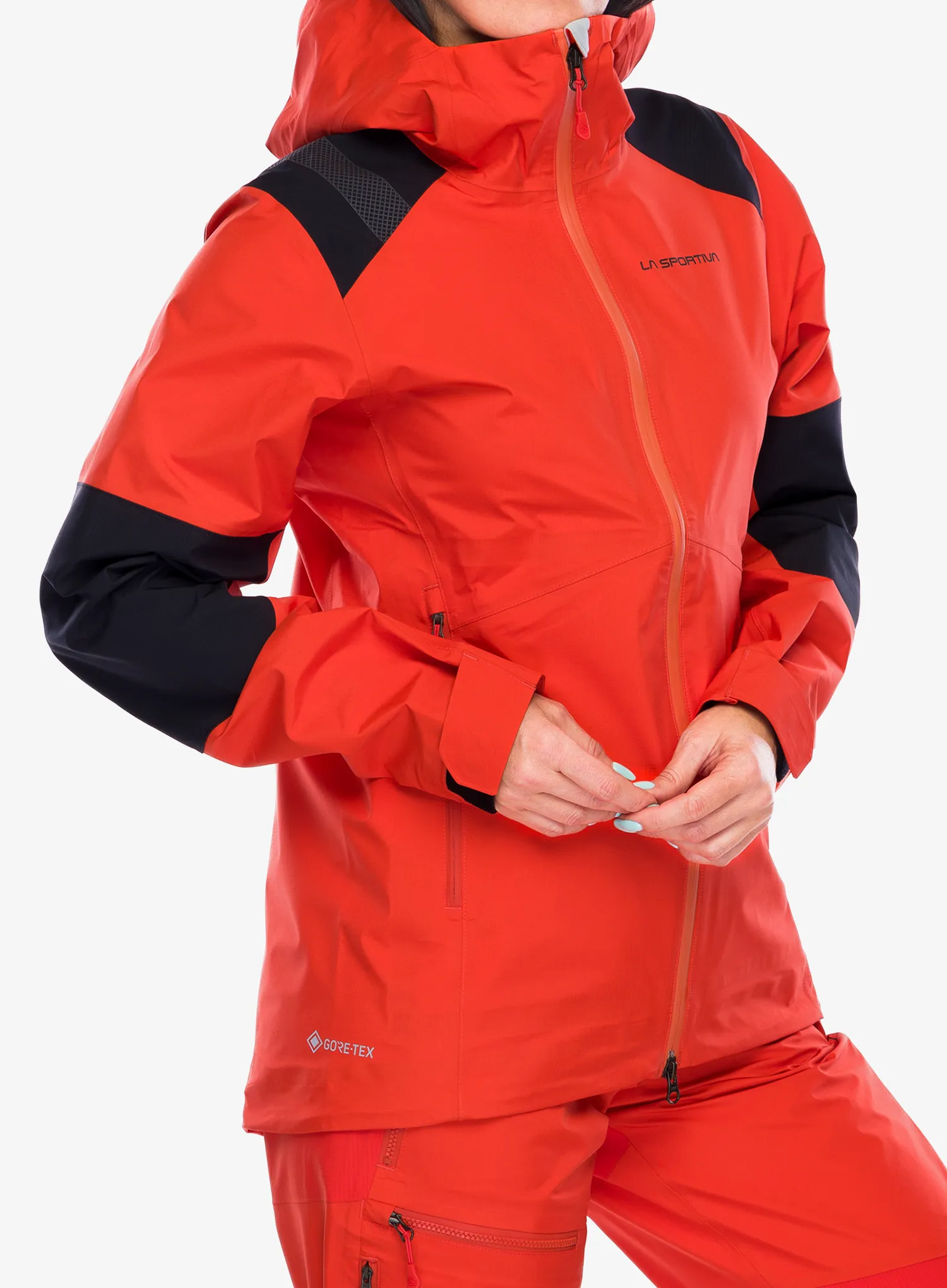 Ženska hardshell jakna La Sportiva Roseg GTX Jacket - cherry tomato/black