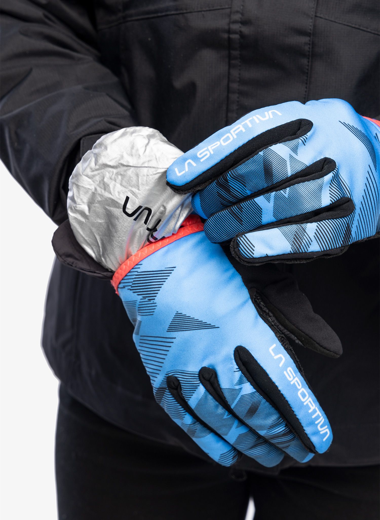 Ženske rokavice za tek La Sportiva Session Tech Gloves - malibu blue/white