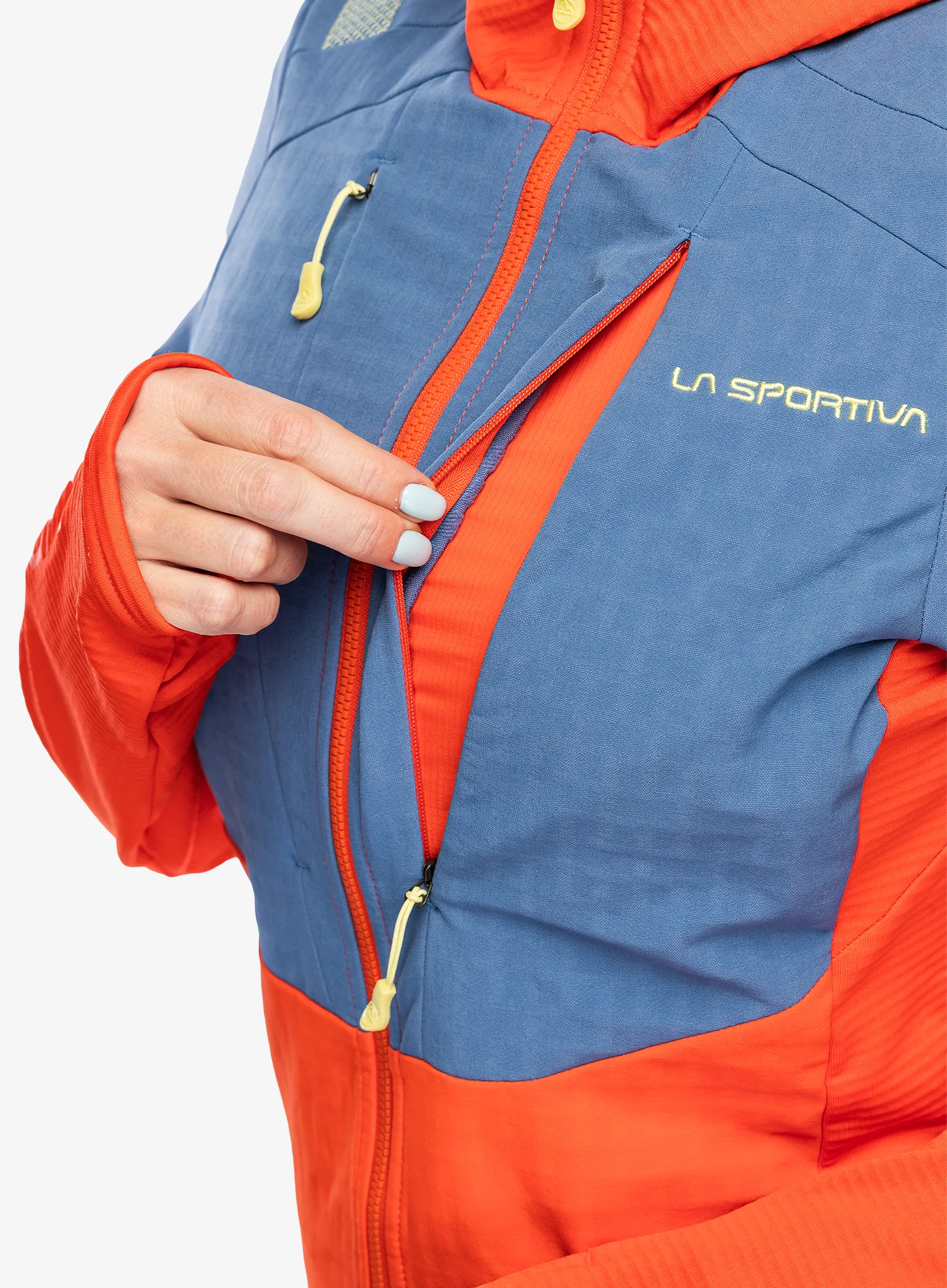 Ženska jopica La Sportiva Session Tech Hoody - cherry tomato/moonlight