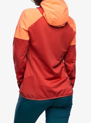 Ženska jopa s kapuco La Sportiva Session Tech Hoody - velvet/flamingo