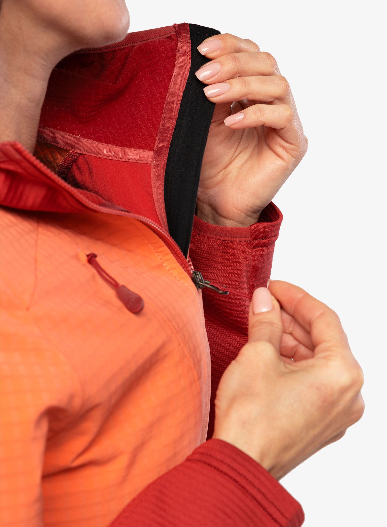 Ženska jopa s kapuco La Sportiva Session Tech Hoody - velvet/flamingo