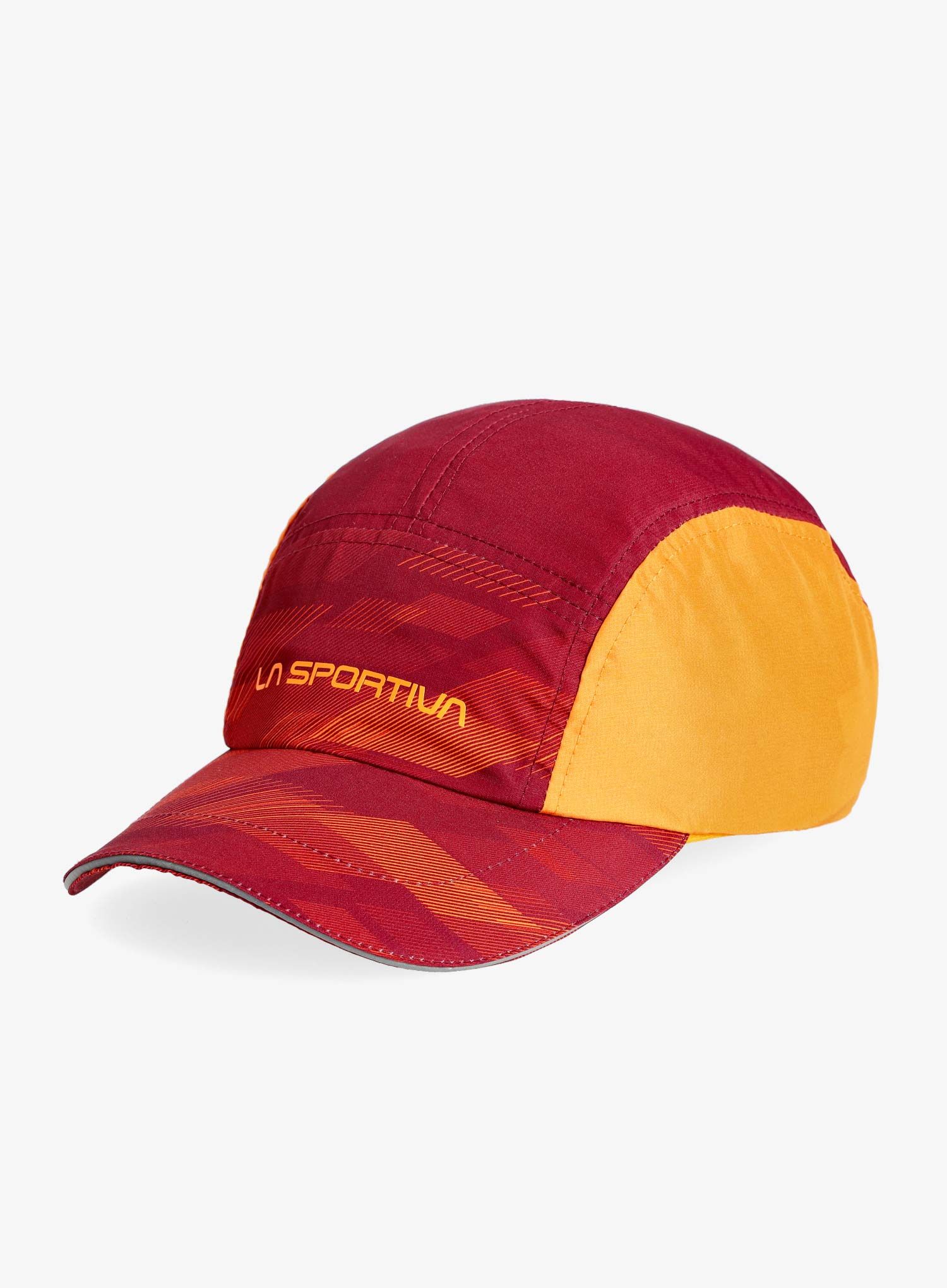 Tekaška kapa s šiltom La Sportiva Skyline Cap - sangria/papaya