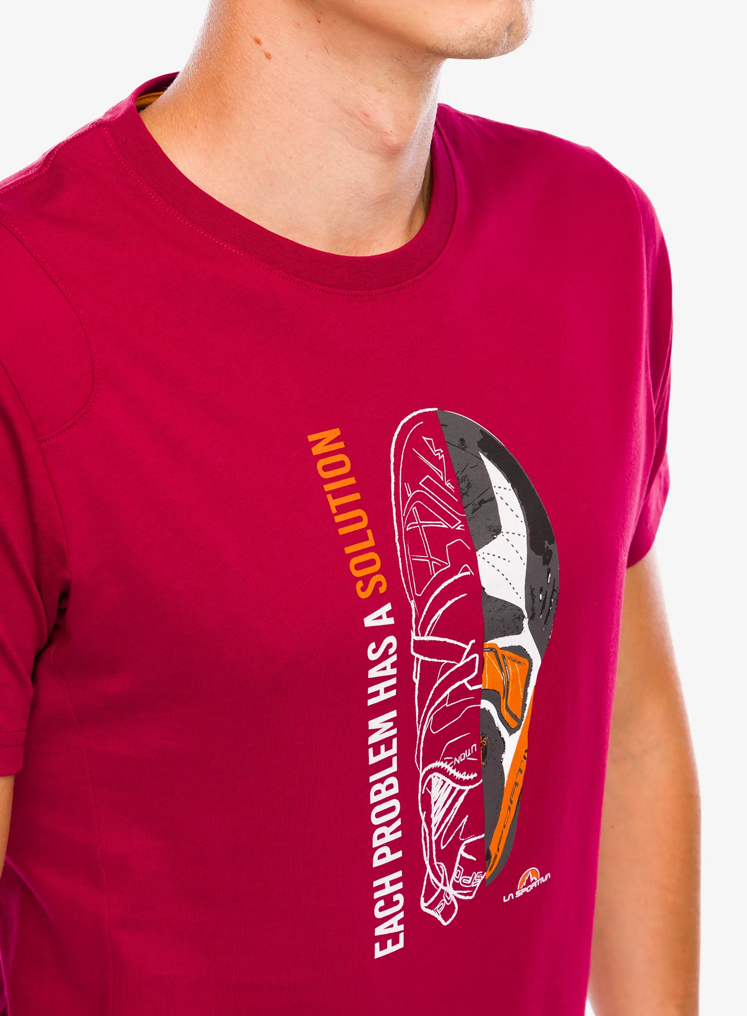 Majica s potiskom La Sportiva Solution T-Shirt - sangria