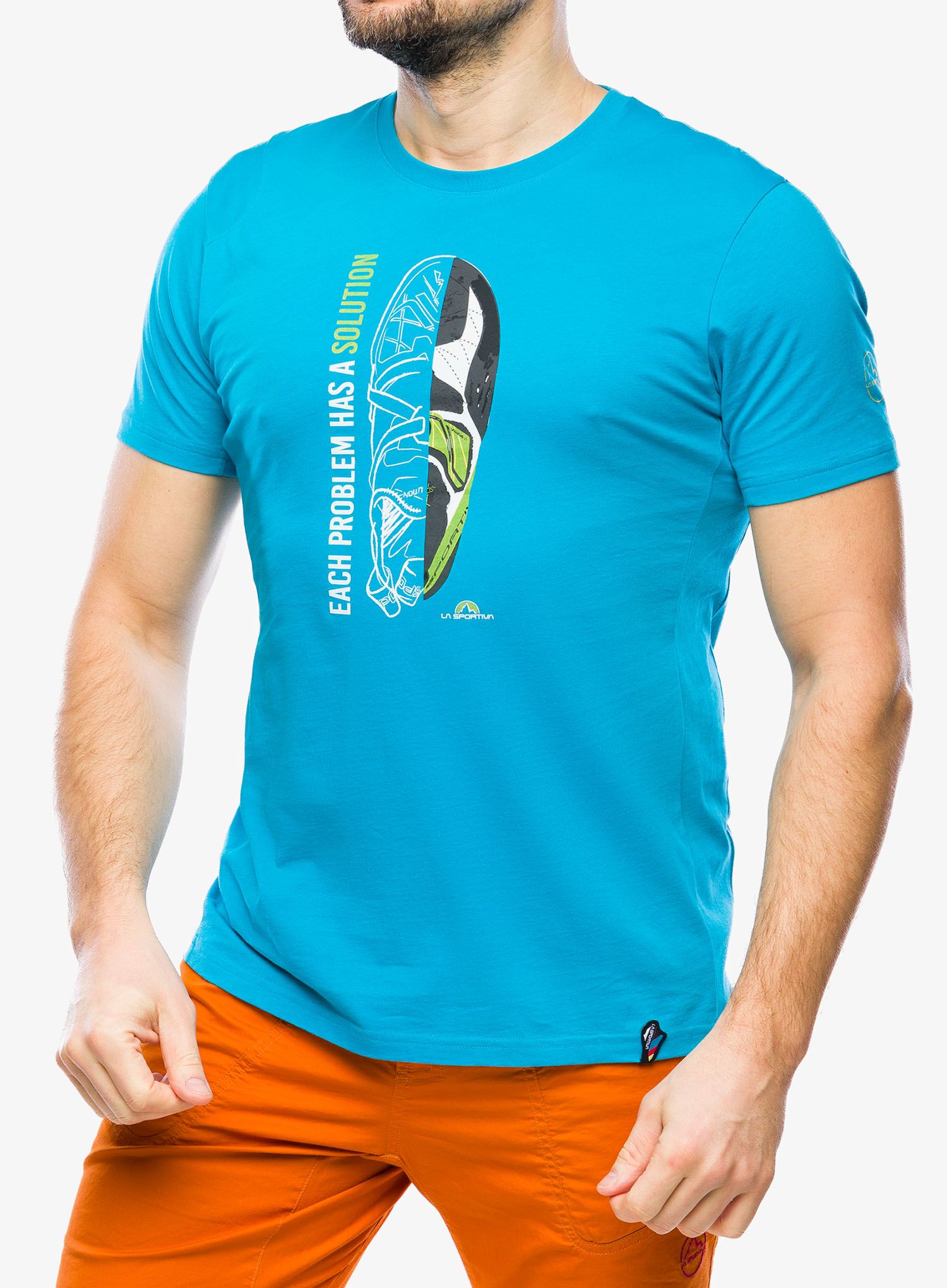 Bombažna majica La Sportiva Solution T-Shirt - tropic blue