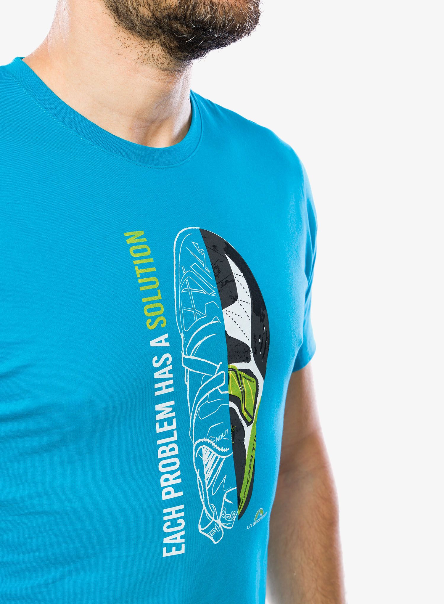 Bombažna majica La Sportiva Solution T-Shirt - tropic blue