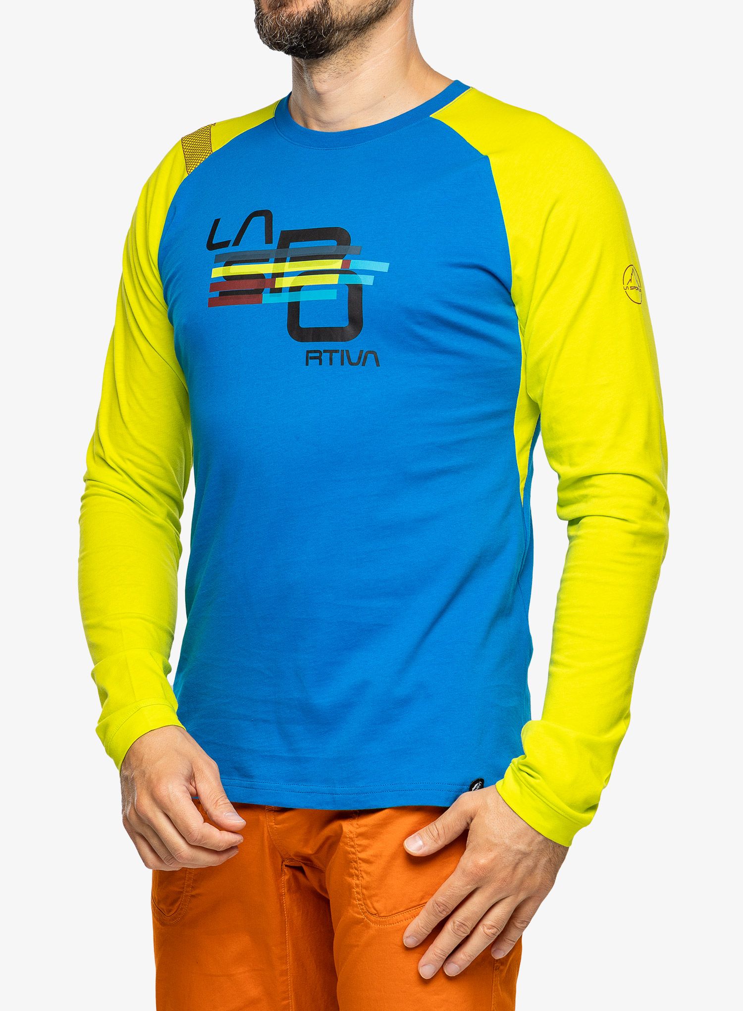 Majica z dolgimi rokavi La Sportiva Stripe Cube Long Sleeve - electric blue/lime punch