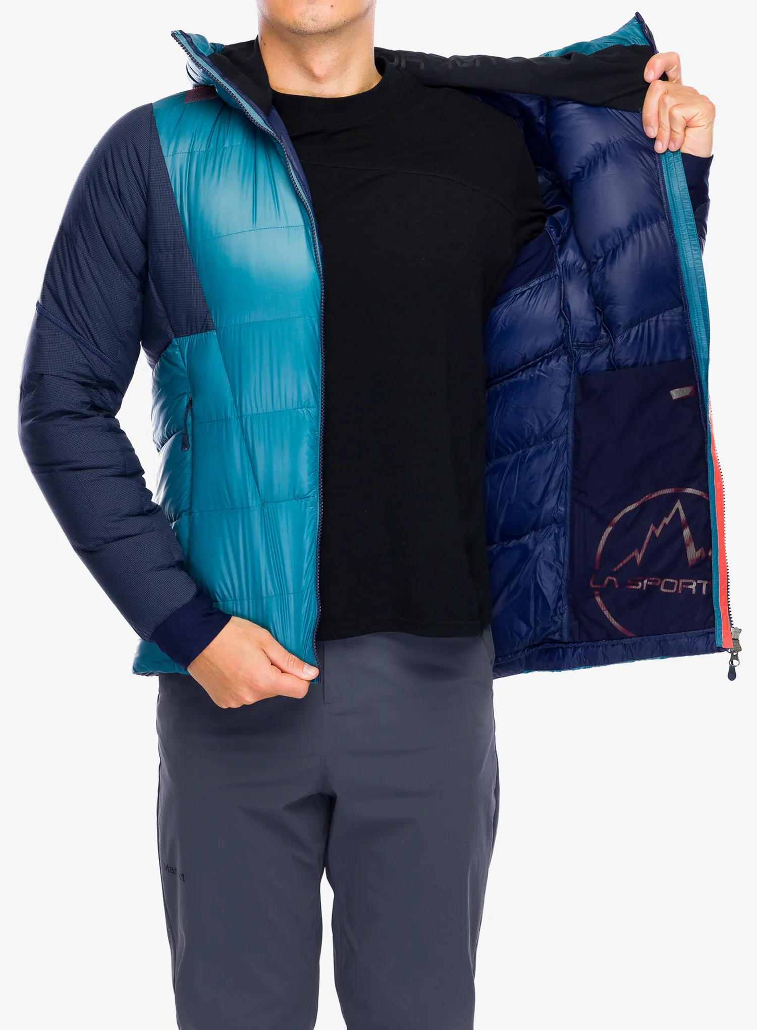 Puhovka La Sportiva Supercouloir 1000 Down Jacket - hurricane/deep sea