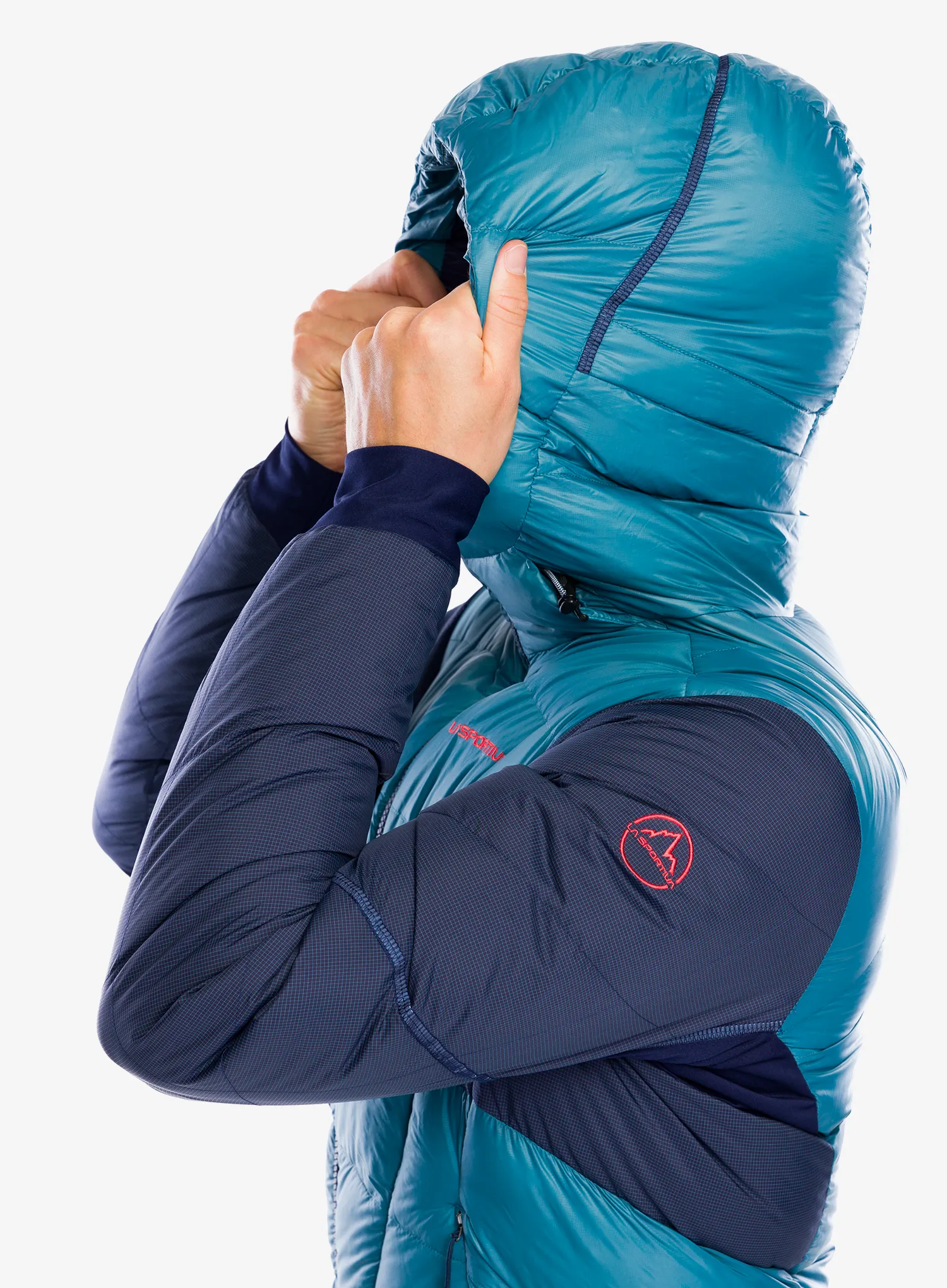 Puhovka La Sportiva Supercouloir 1000 Down Jacket - hurricane/deep sea
