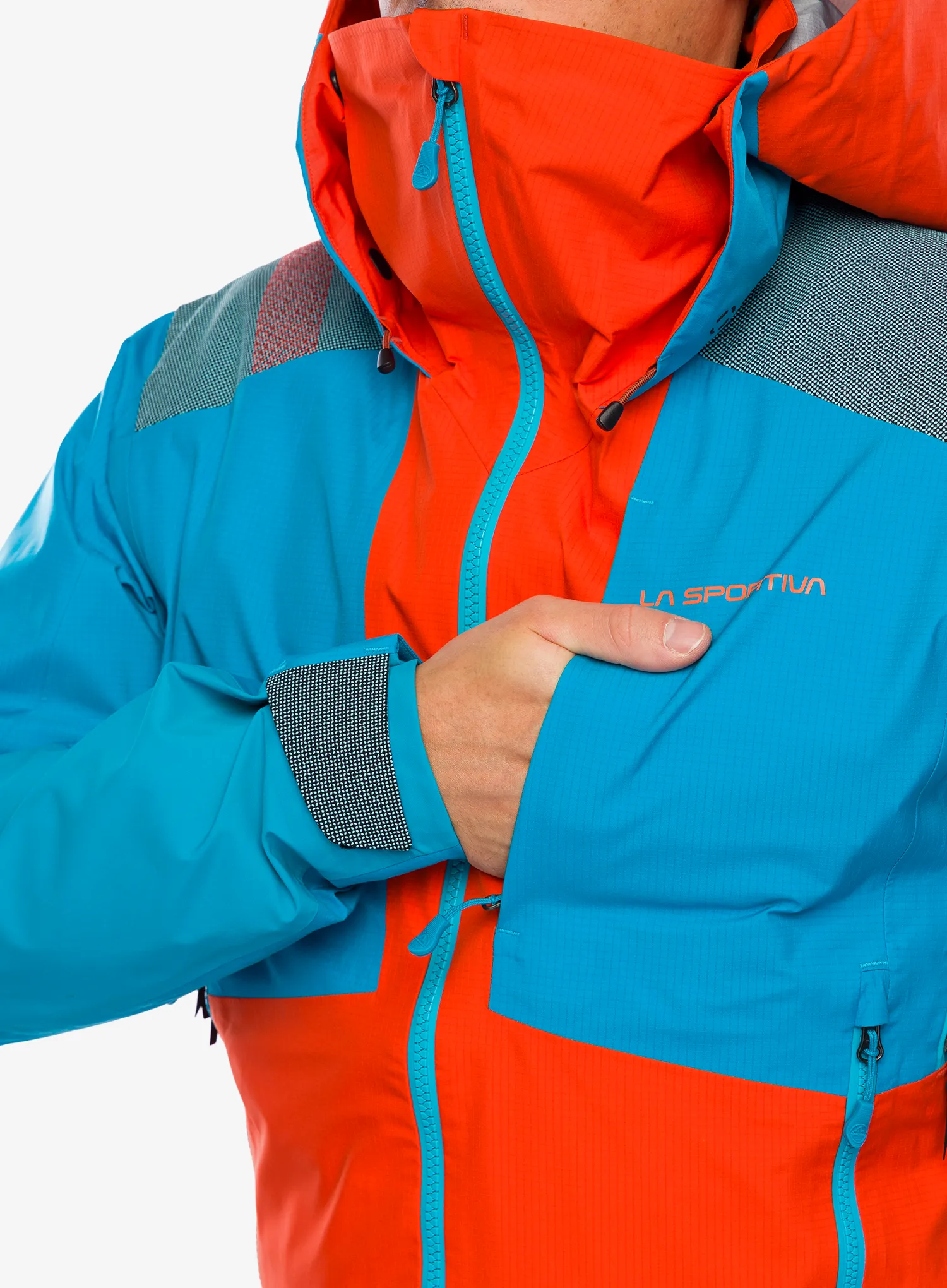 GORE-TEX jakna La Sportiva Supercouloir GTX Pro Jkt - cherry tomato/tropic blue