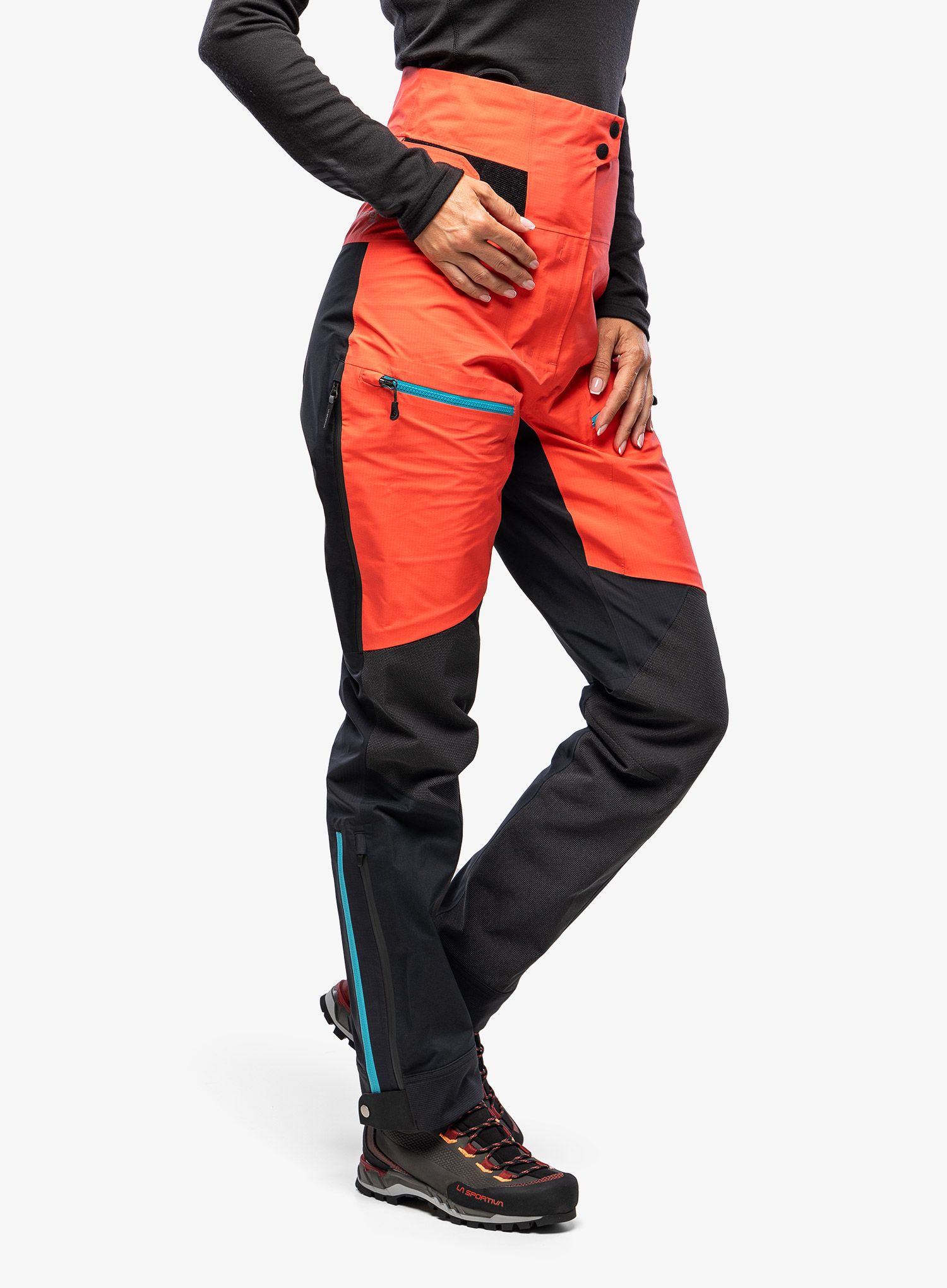 Ženske GORE-TEX hlače La Sportiva Supercouloir GTX Pro Pant - hibiscus/black