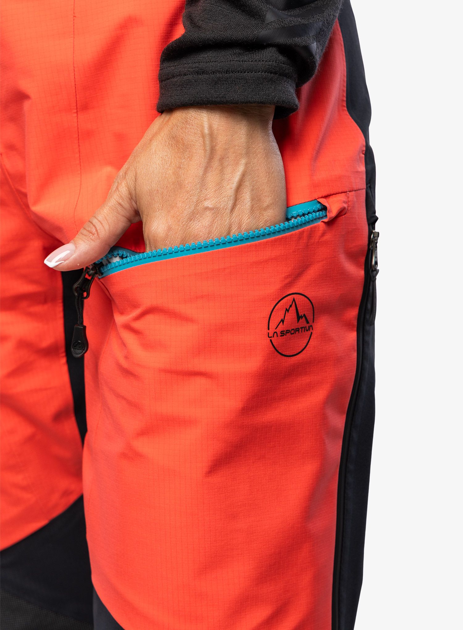 Ženske GORE-TEX hlače La Sportiva Supercouloir GTX Pro Pant - hibiscus/black