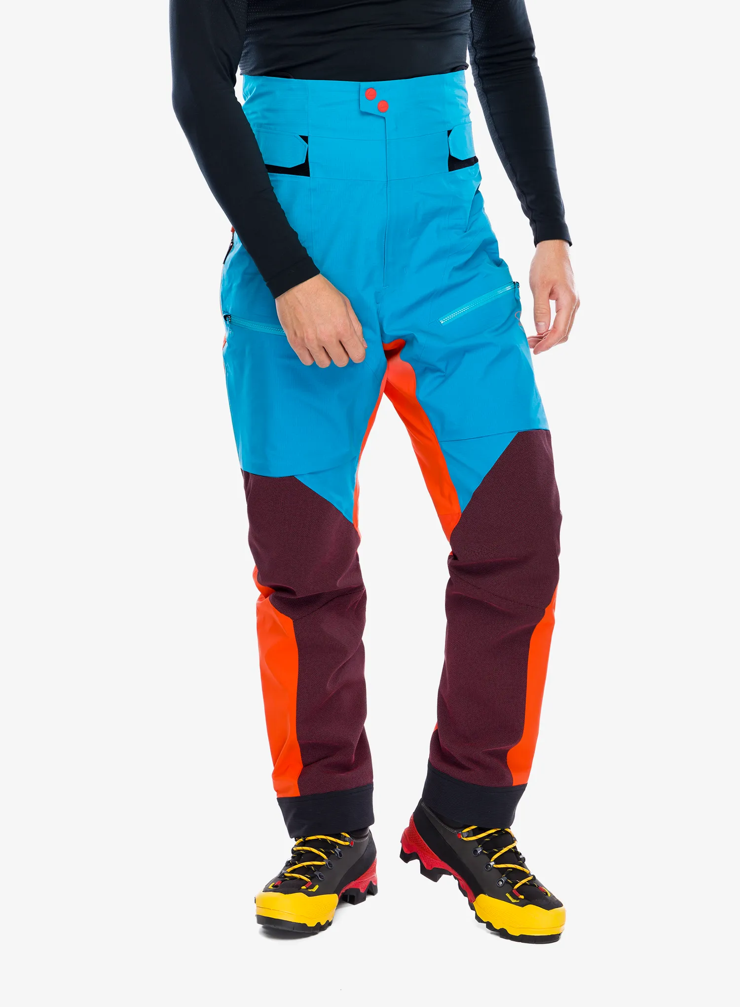Nepremočljive hlače La Sportiva Supercouloir GTX Pro Pant - tropic blue/cherry tomato