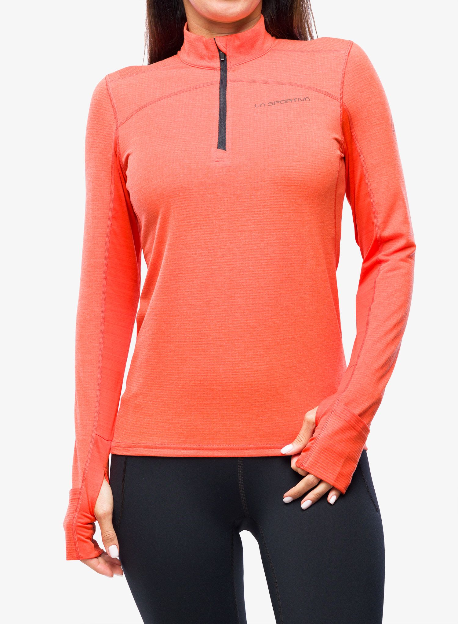 Ženska tekaška jopica La Sportiva Swift Long Sleeve - cherry tomato/carbon